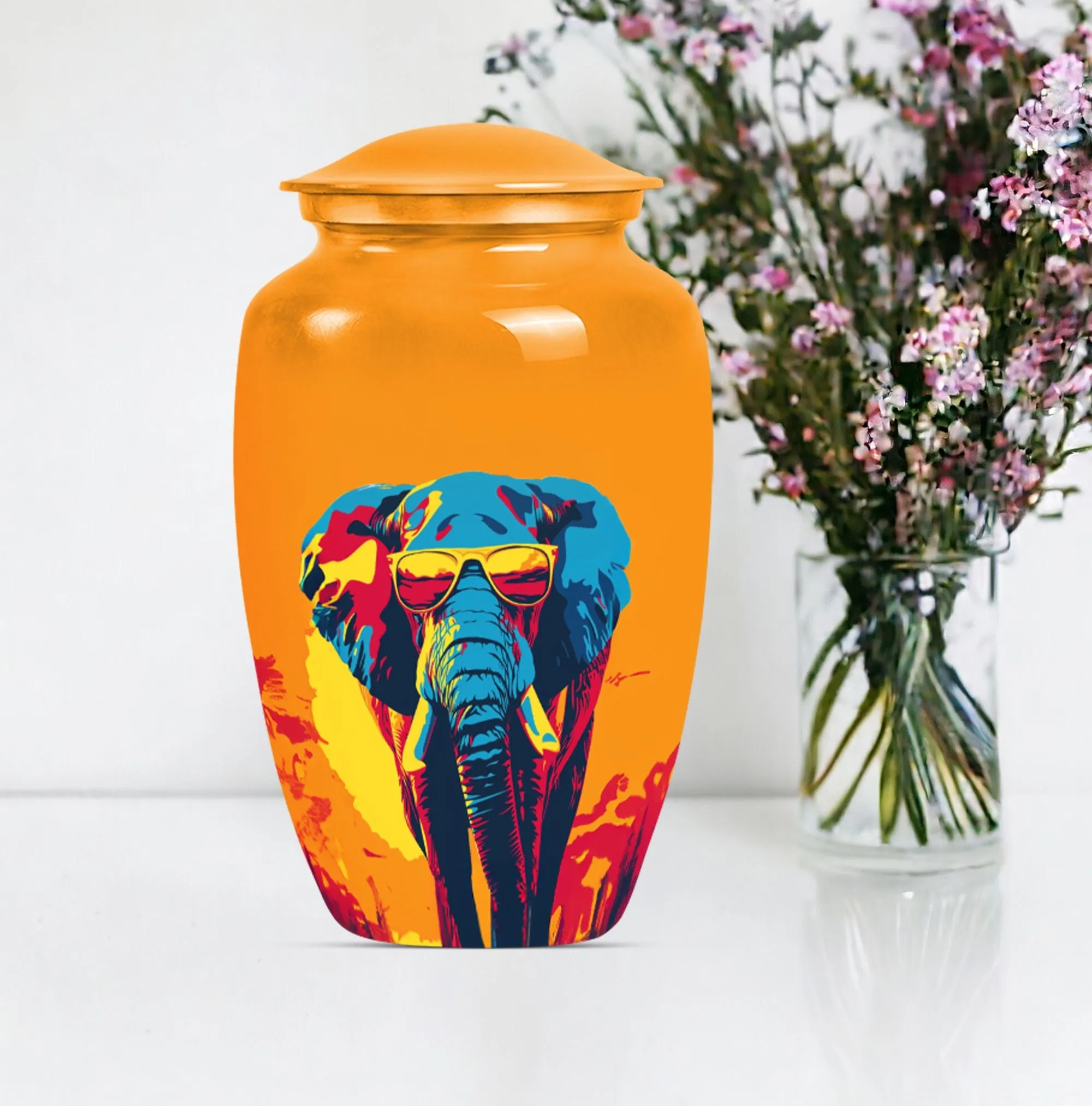 Elephant Urn - Large Memorial Cremation Urn for Human Ashes