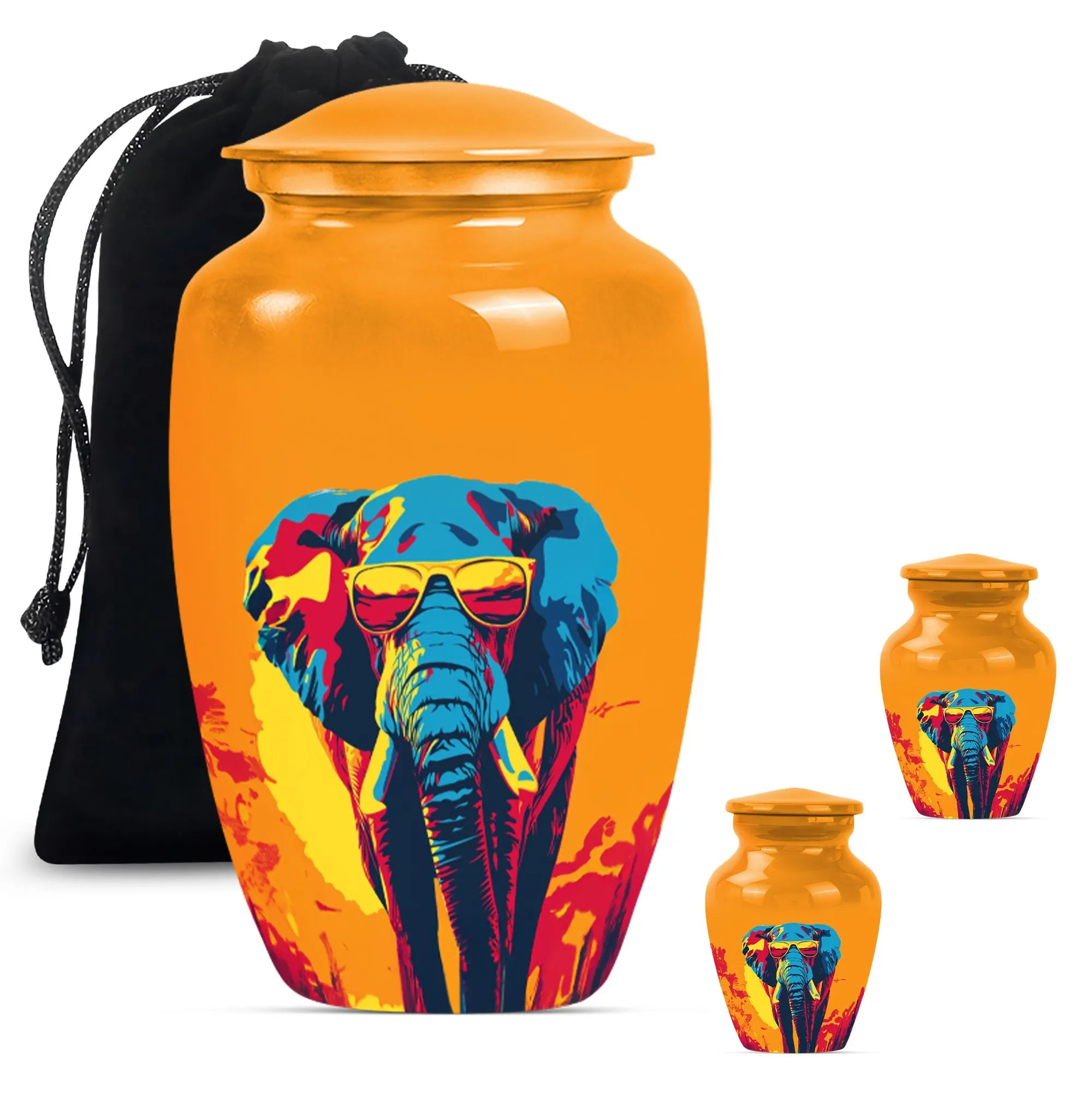 Elephant Urn - Large Memorial Cremation Urn for Human Ashes