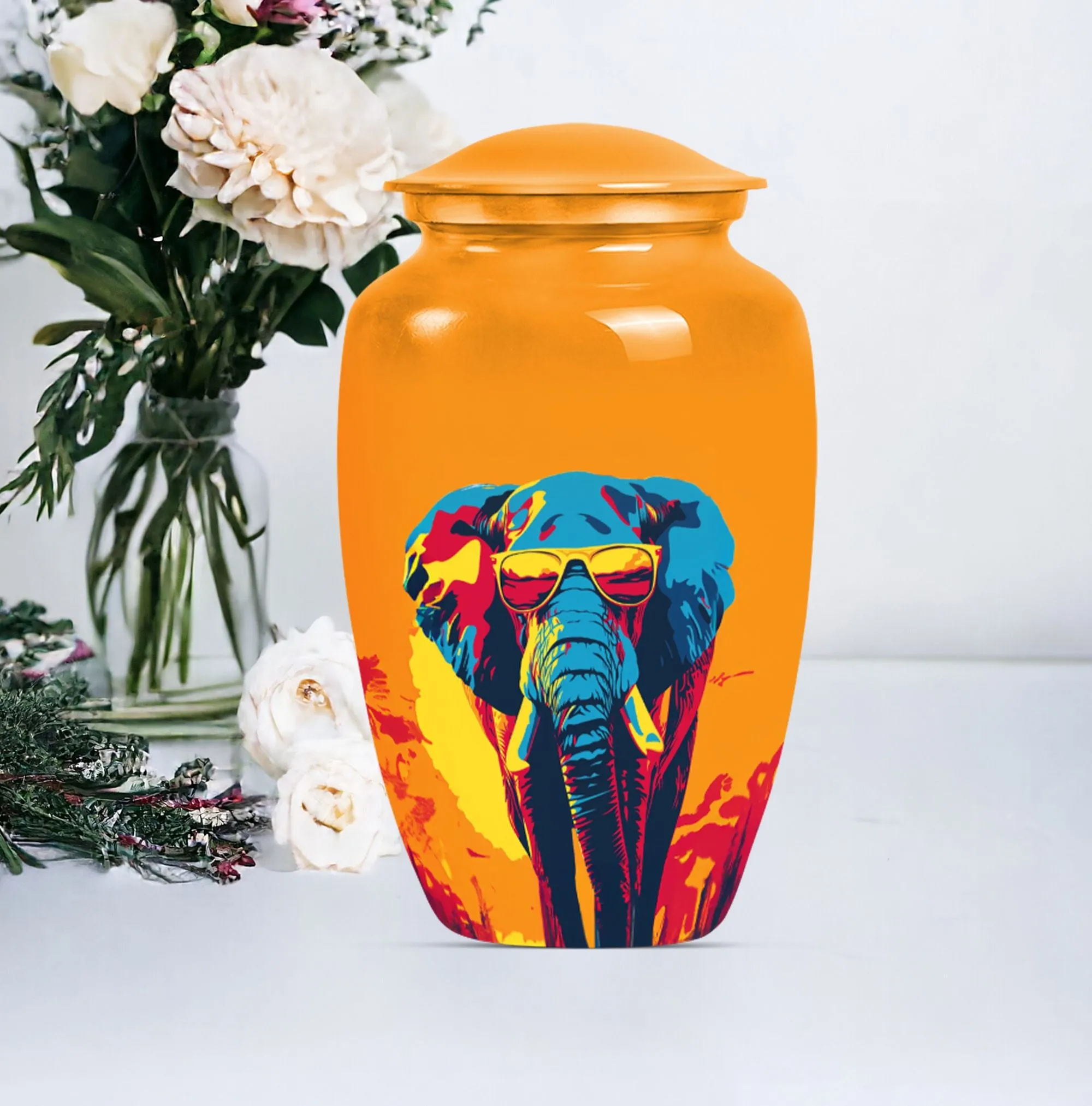 Elephant Urn - Large Memorial Cremation Urn for Human Ashes