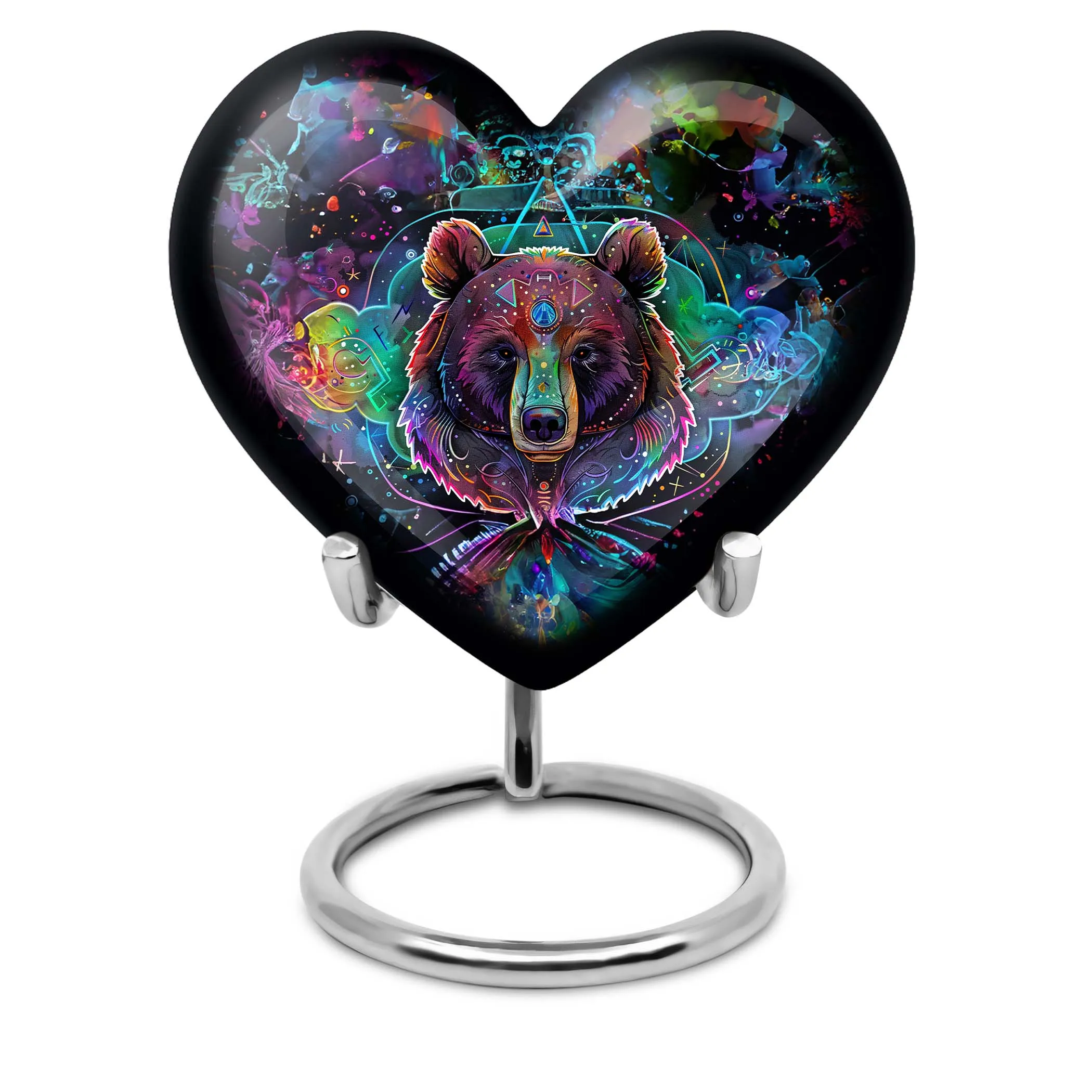 Embrace Bear Urn: Purple Meadow Theme - An Appealing Homage