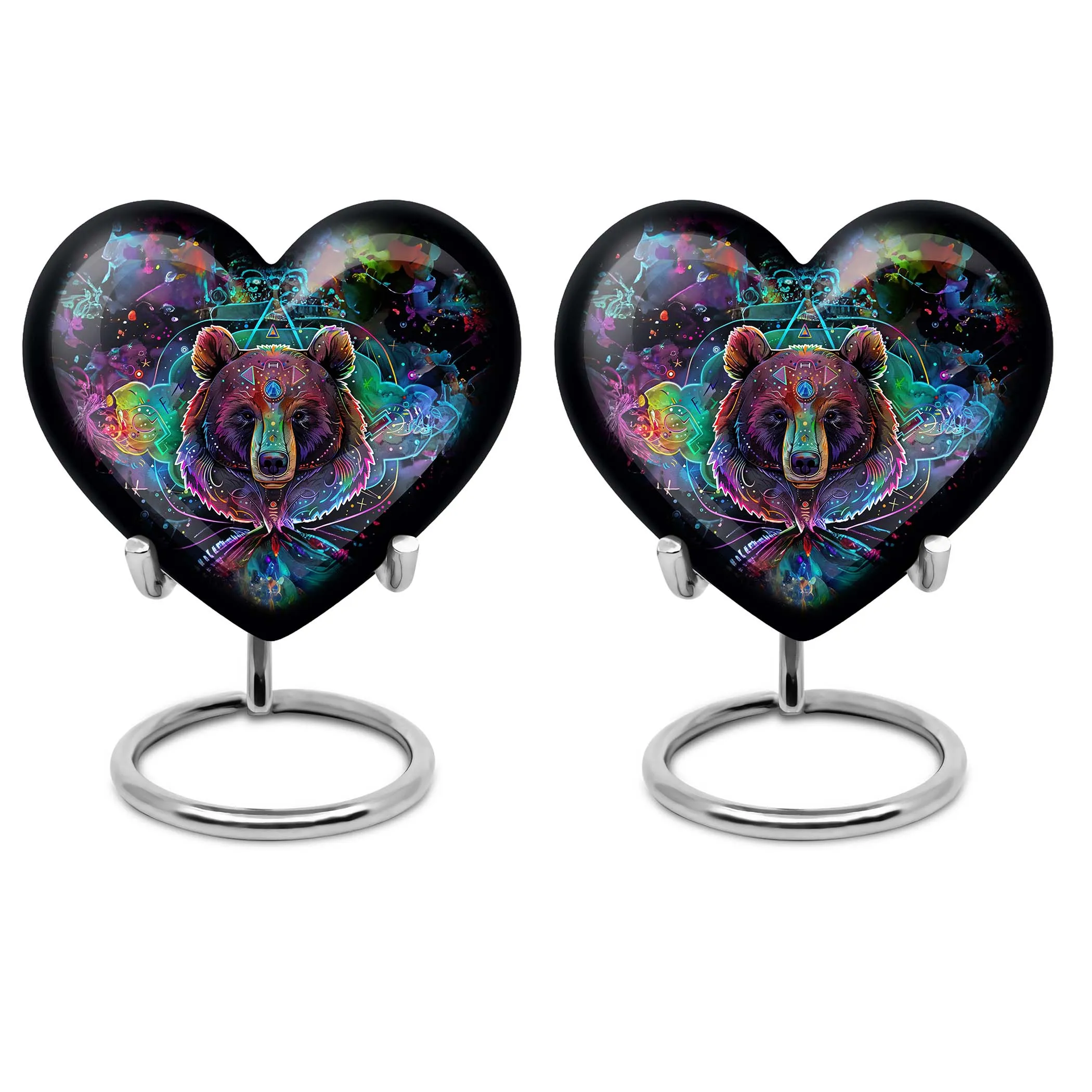 Embrace Bear Urn: Purple Meadow Theme - An Appealing Homage