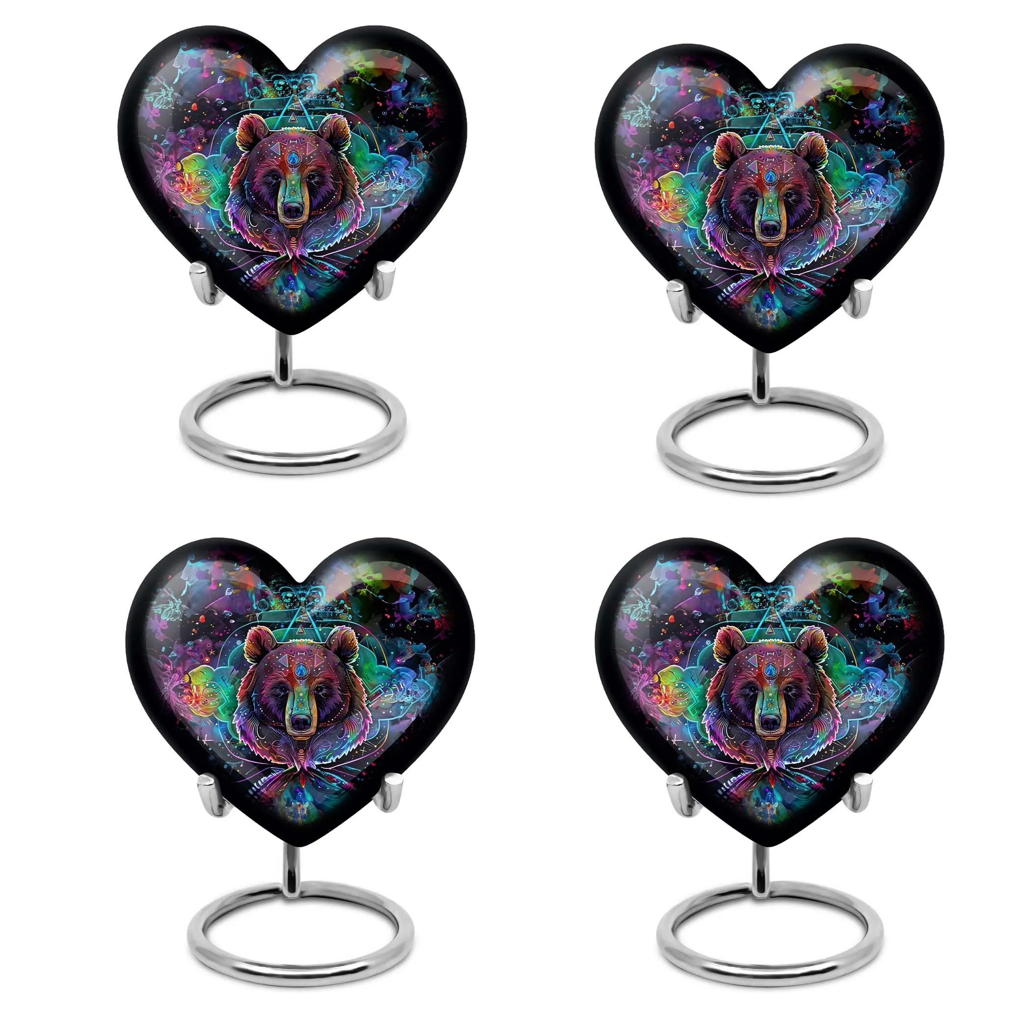 Embrace Bear Urn: Purple Meadow Theme - An Appealing Homage