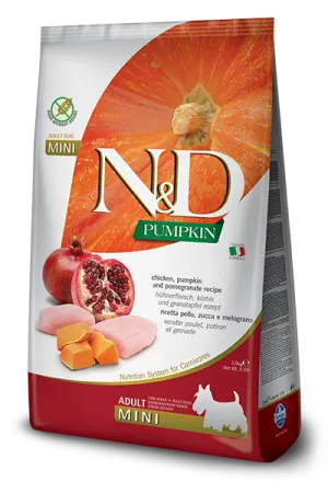 Farmina N&D Pumpkin Formula Mini Chicken and Pomegranate Adult Dog Food