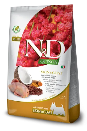 Farmina Pet Foods Mini Adult Skin & Coat Quail, Quinoa, Coconut & Turmeric Formula Dry Dog Food