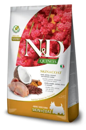 Farmina Pet Foods Mini Adult Skin & Coat Quail, Quinoa, Coconut & Turmeric Formula Dry Dog Food