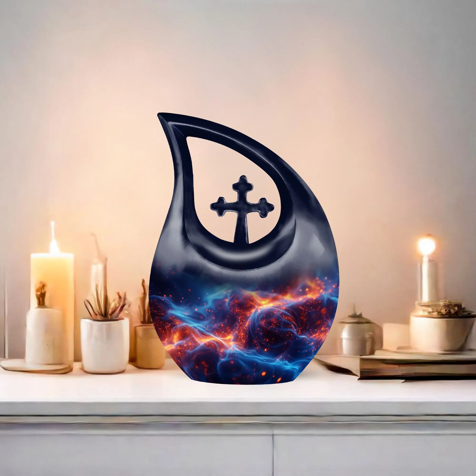 Fire Theme Urn - Admirable Memorial Urn for Your Beloved Mom