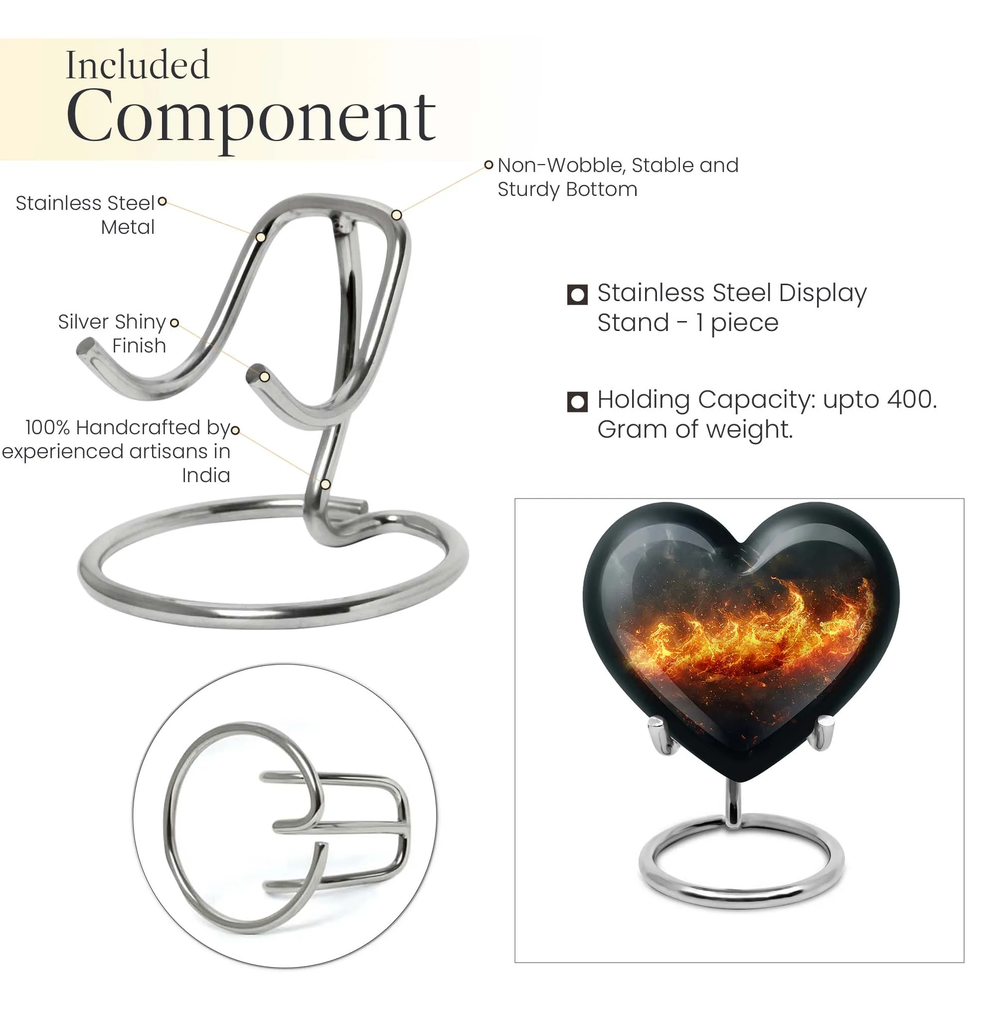 Fire Urn Eternity: Human Ashes Cremation Keepsake for Adults