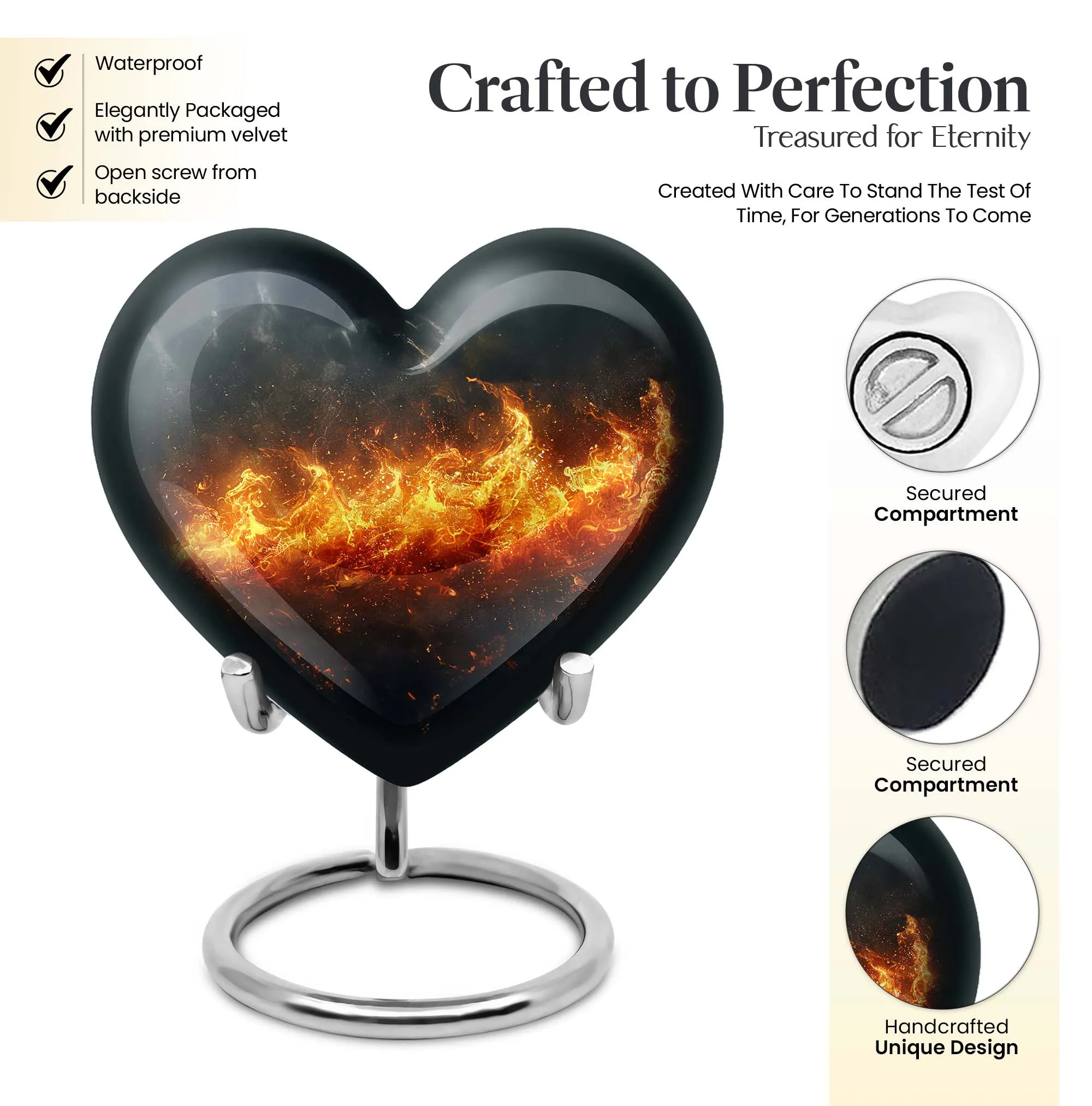 Fire Urn Eternity: Human Ashes Cremation Keepsake for Adults