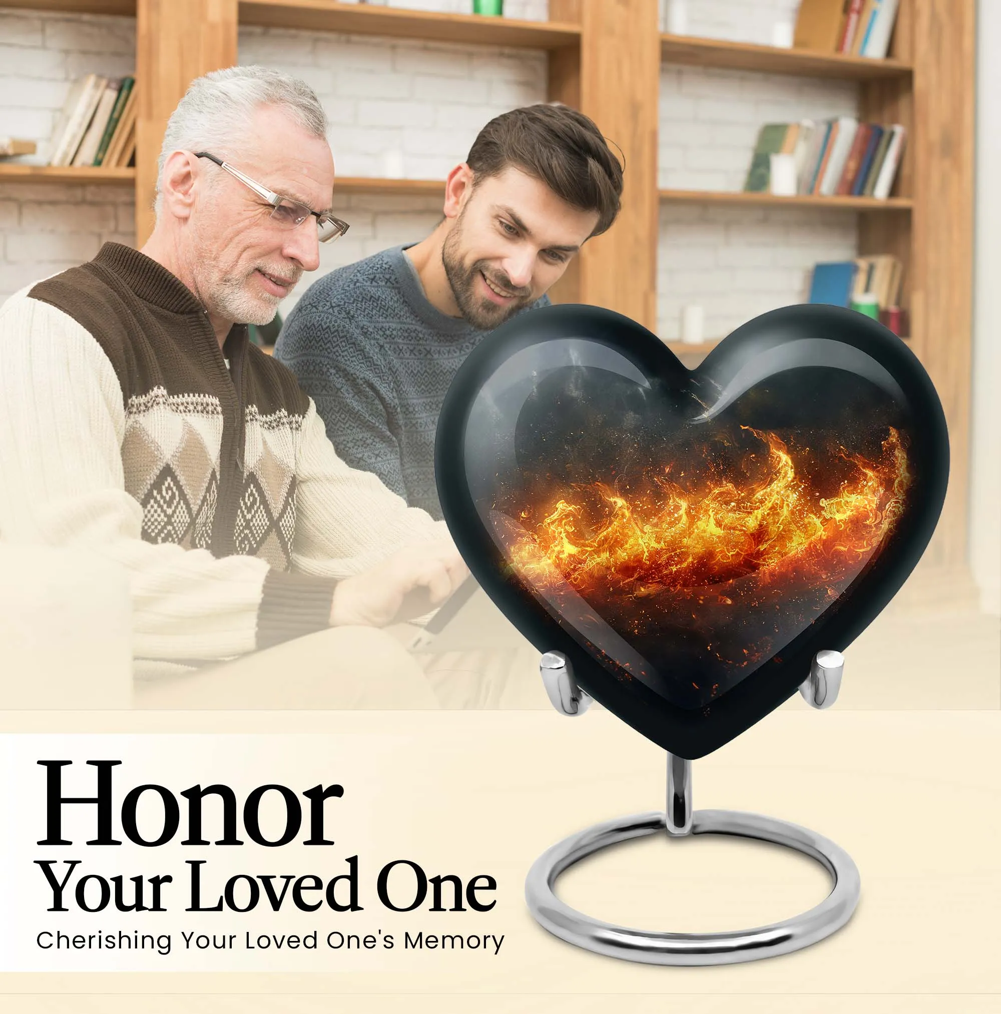 Fire Urn Eternity: Human Ashes Cremation Keepsake for Adults