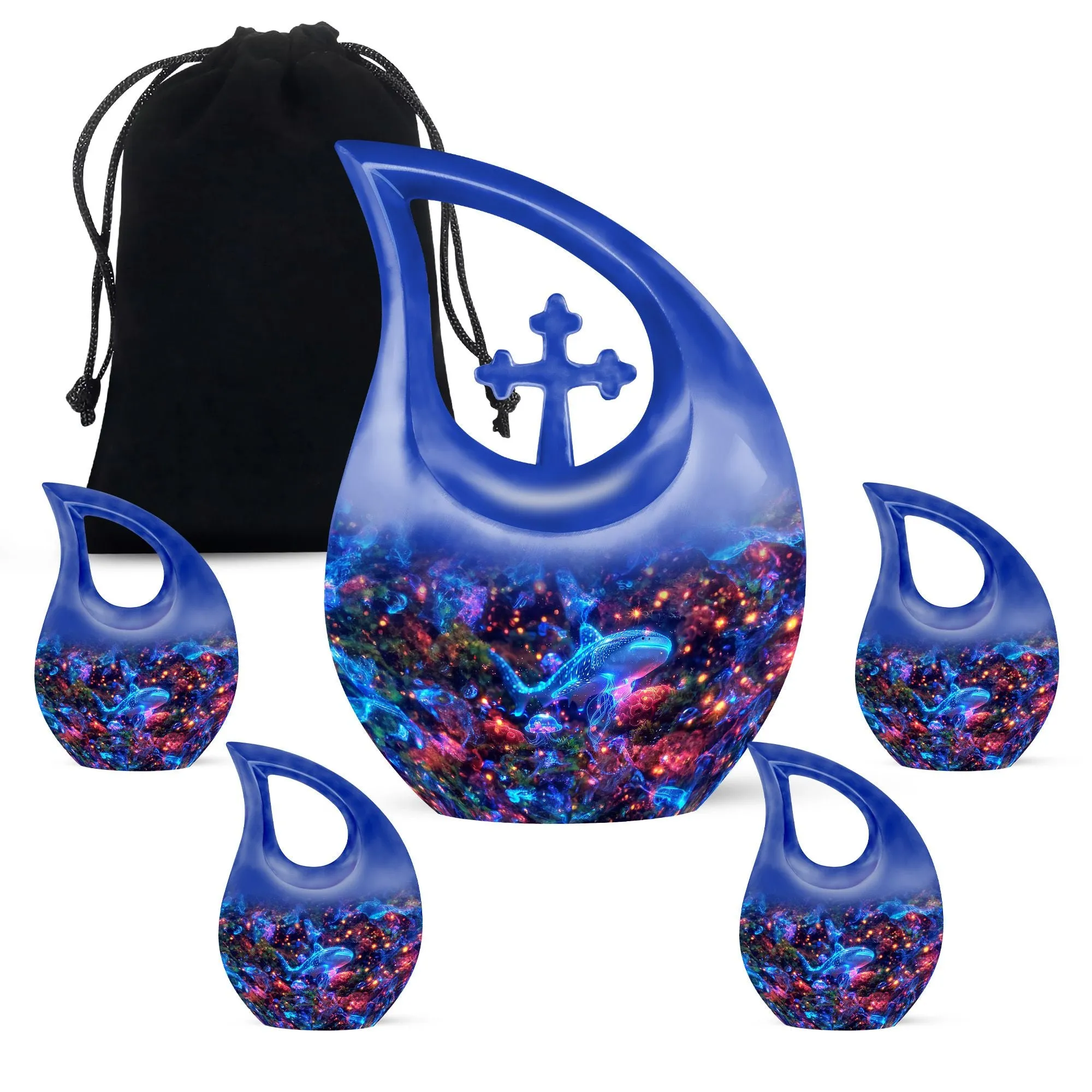 Fish Tribute Urn: Large Cremation Urn for Adult Human Ashes