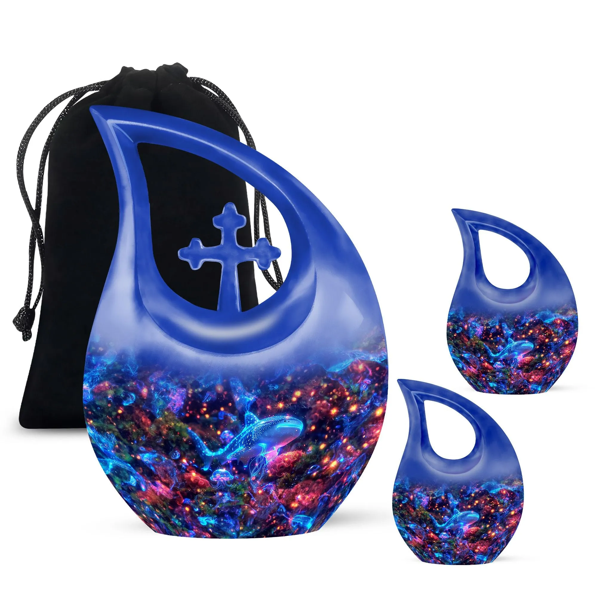 Fish Tribute Urn: Large Cremation Urn for Adult Human Ashes
