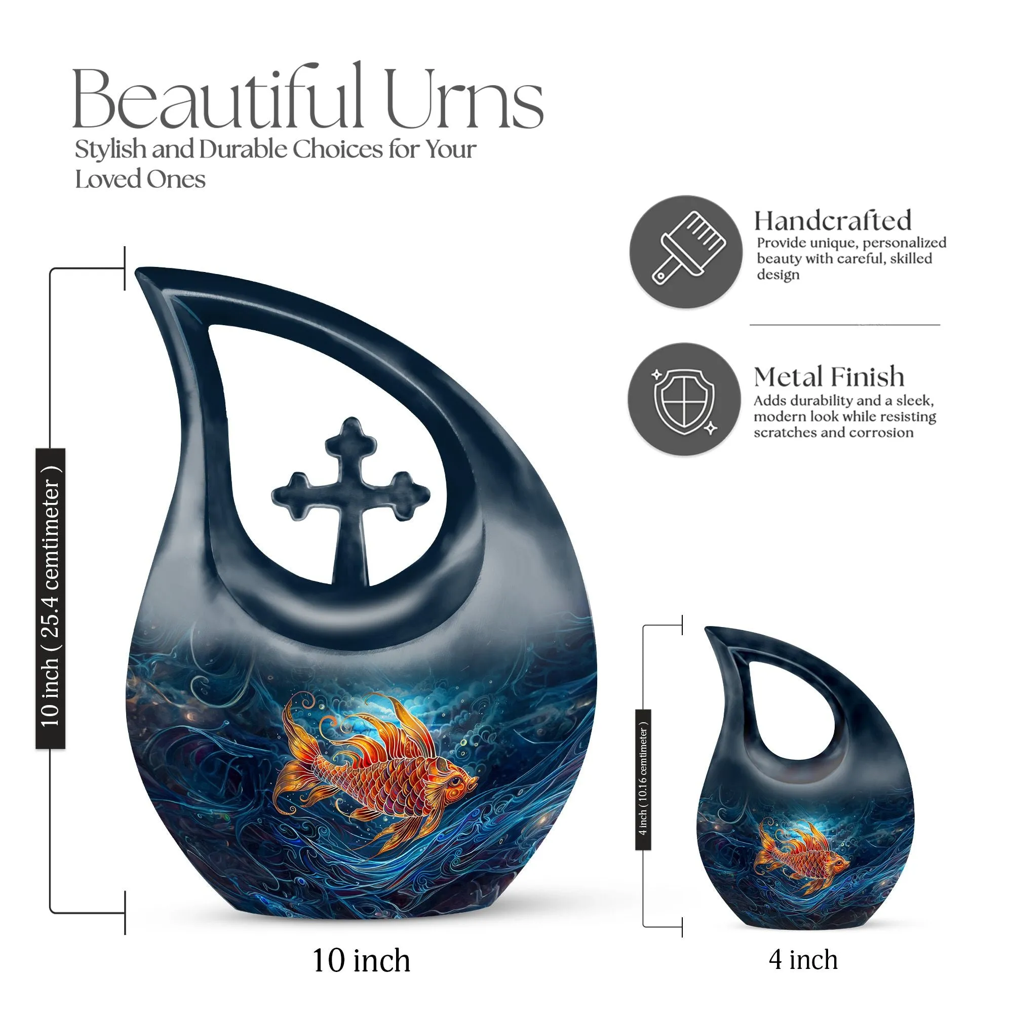 Fish Urn: A Medium Size Memorial Cremation Urn