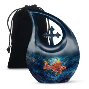 Fish Urn: A Medium Size Memorial Cremation Urn