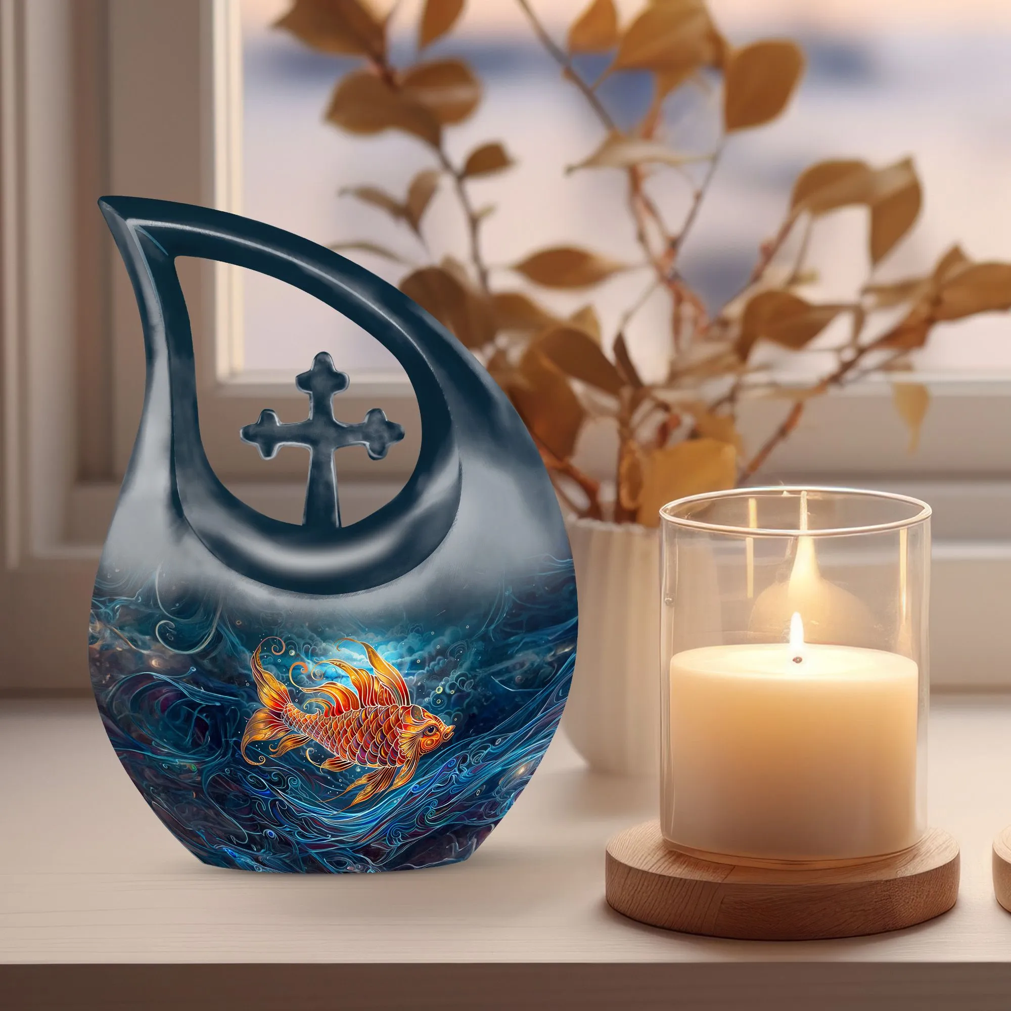 Fish Urn: A Medium Size Memorial Cremation Urn
