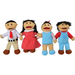 Full Bodied Asian Family Puppets | 4 Piece Set
