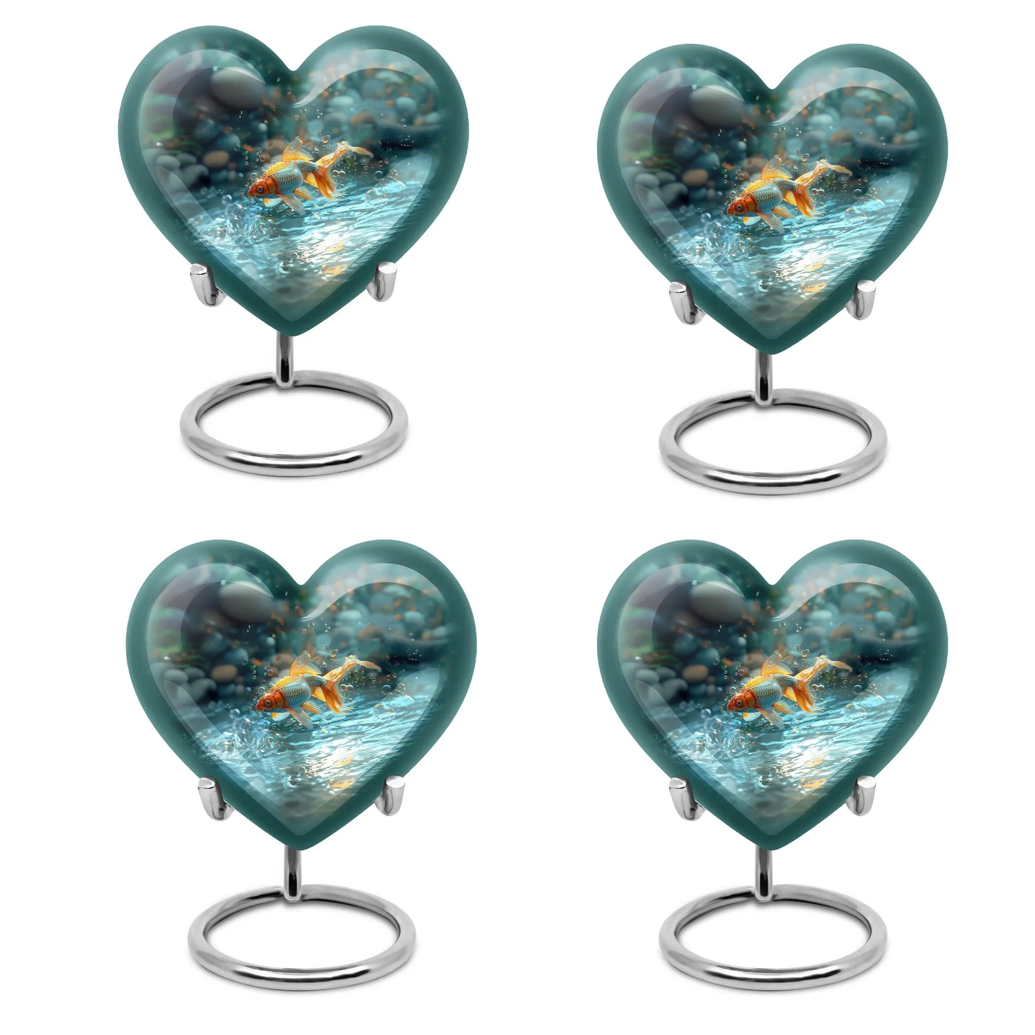 Golden Memorial: Large Butterfly Heart Tribute for Remembrance