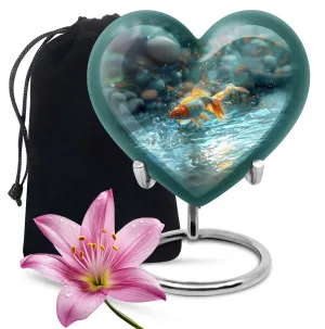 Golden Memorial: Large Butterfly Heart Tribute for Remembrance