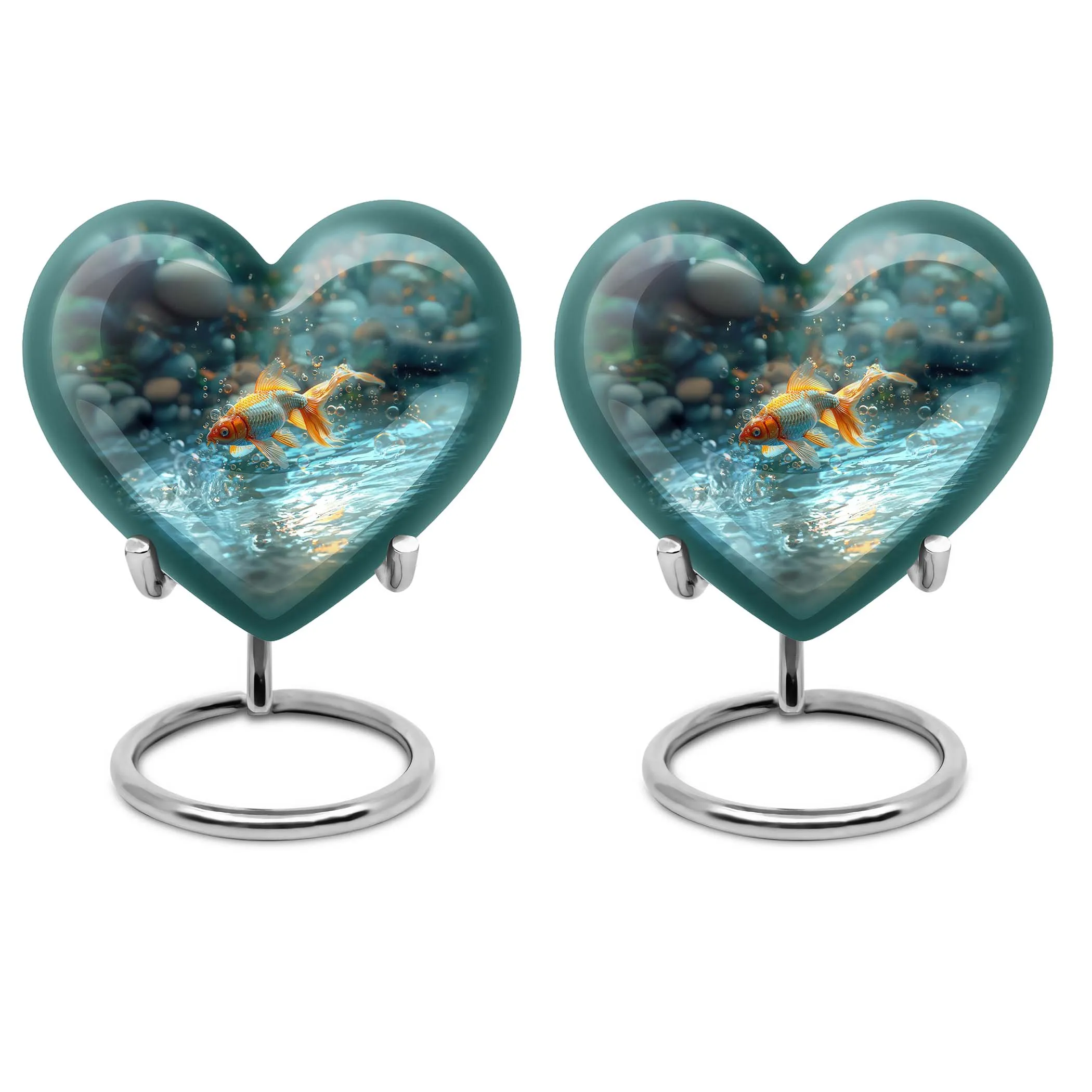 Golden Memorial: Large Butterfly Heart Tribute for Remembrance