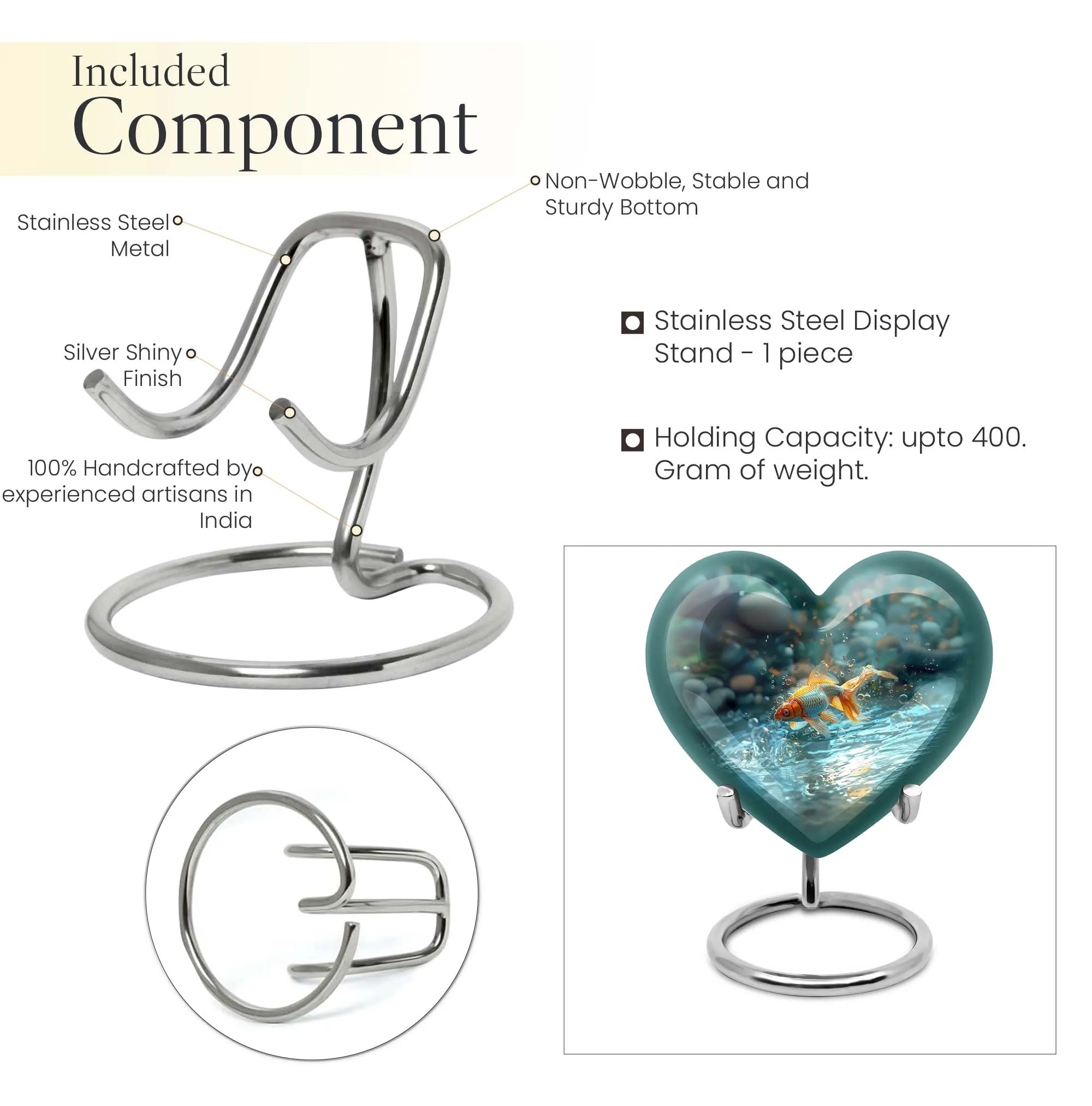 Golden Memorial: Large Butterfly Heart Tribute for Remembrance