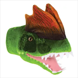 Green Dilophosaurus Puppet 12"