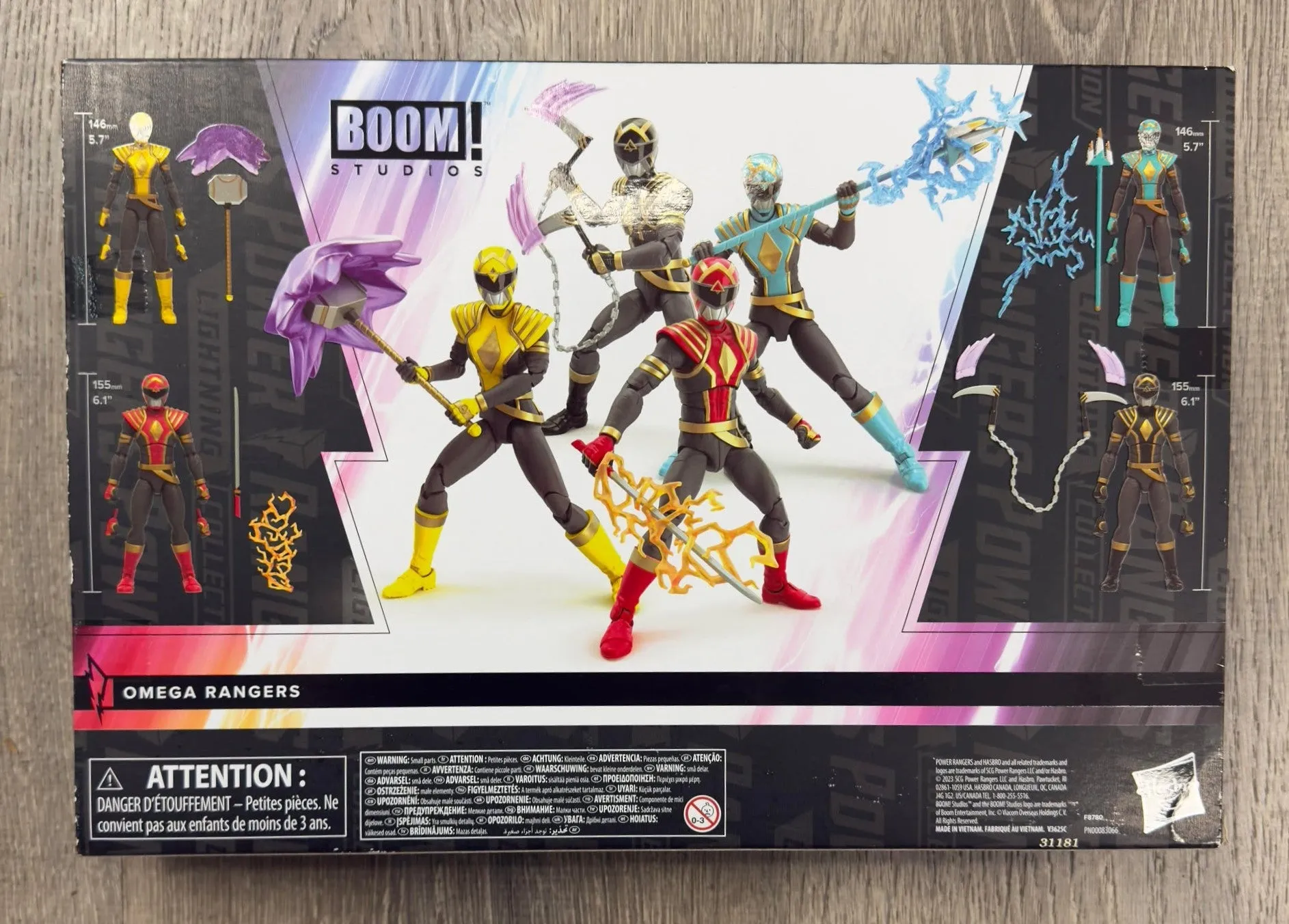 Hasbro Power Rangers Lightning Collection Omega Con 4 Pack Exclusive