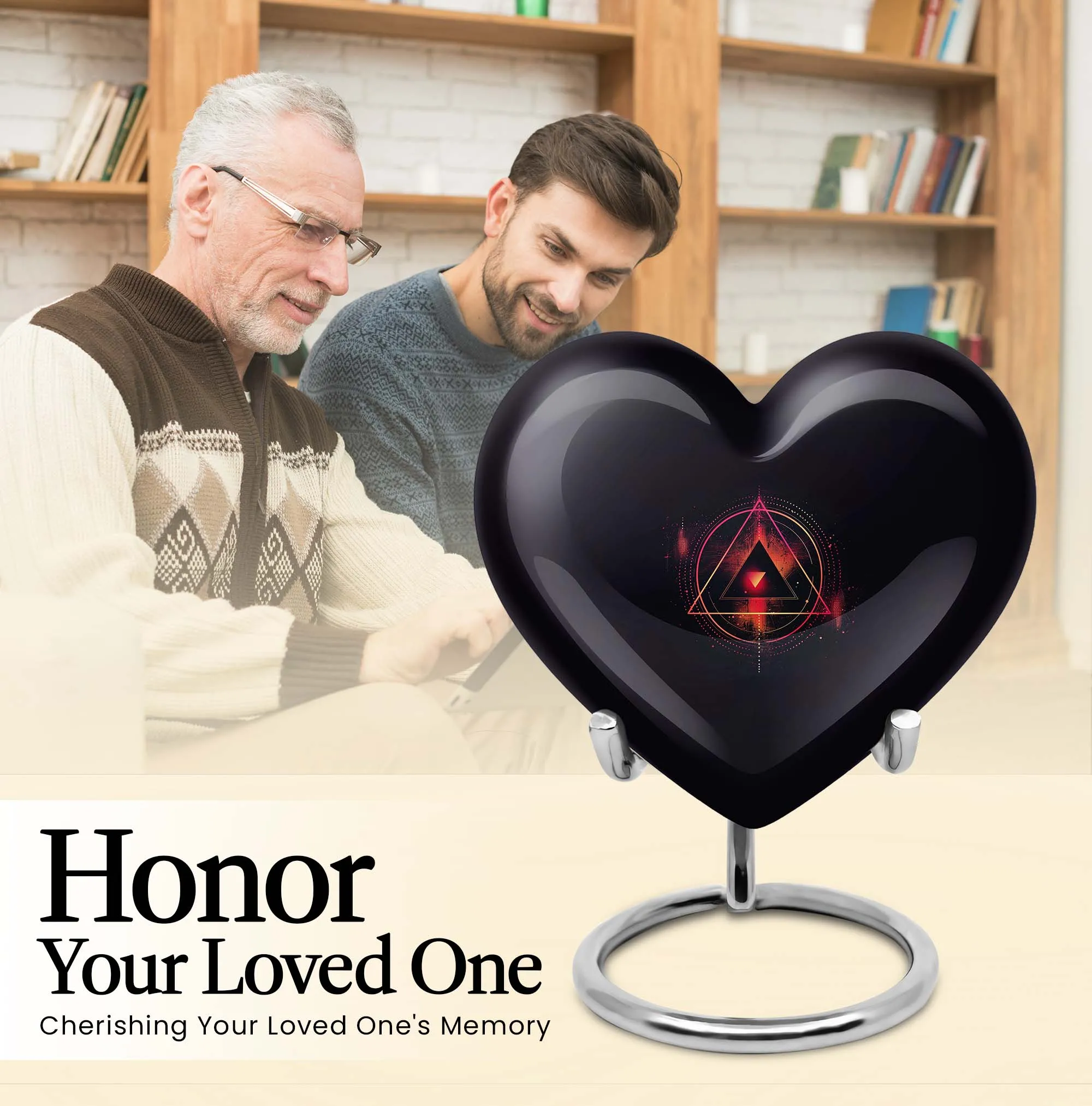 Heartfelt Remembrance Love-Filled Catholic Cremation Urn for Dad