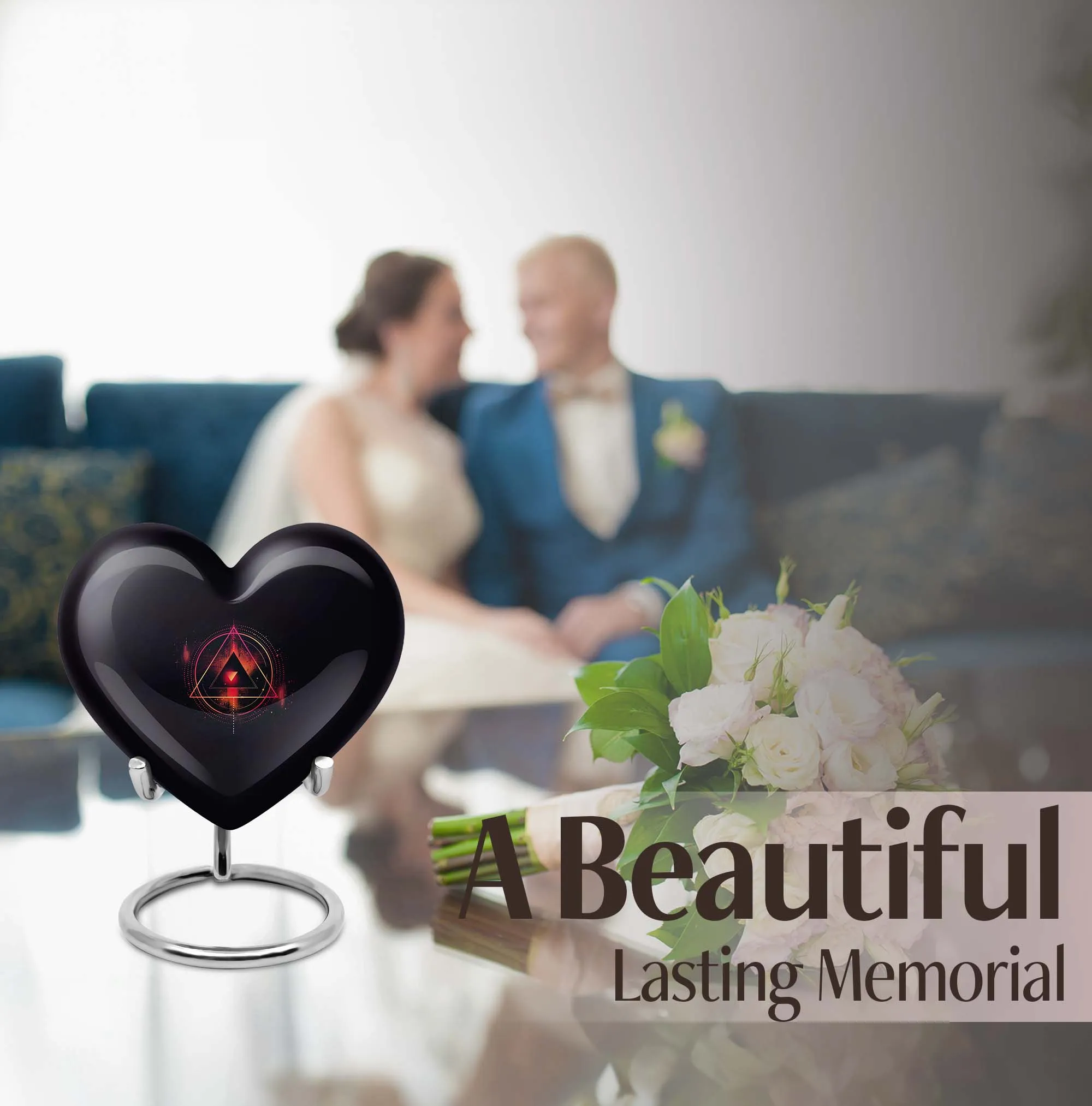 Heartfelt Remembrance Love-Filled Catholic Cremation Urn for Dad