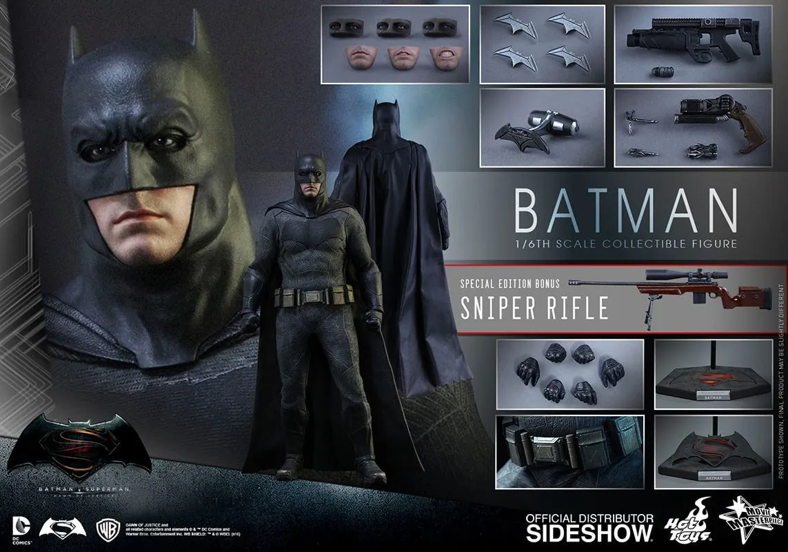 Hot Toys 1/6 Batman v Superman: Dawn of Justice Batman Sixth Scale Figure MMS342B