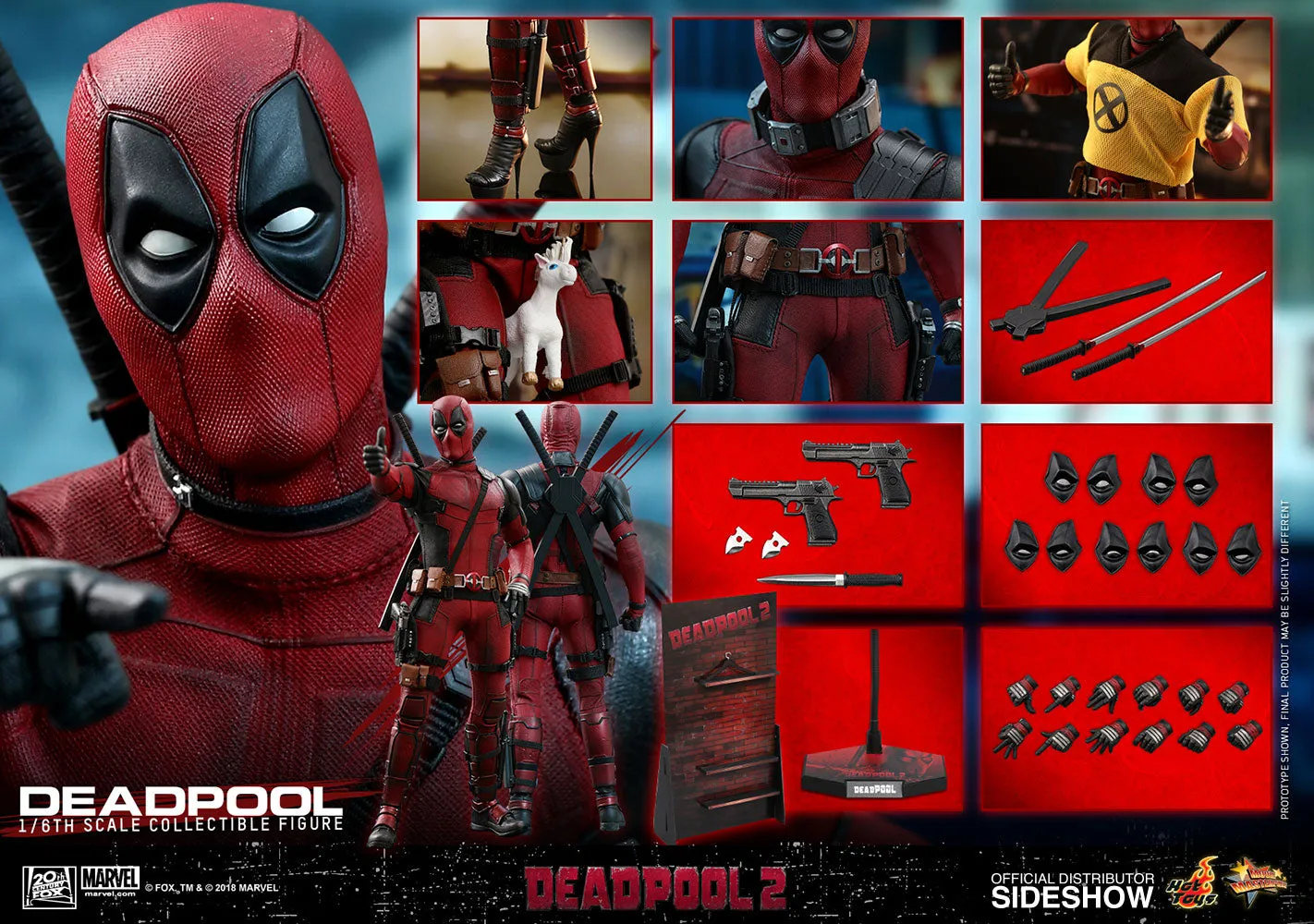 Hot Toys 1/6 Deadpool 2 Deadpool Sixth Scale Figure MMS490