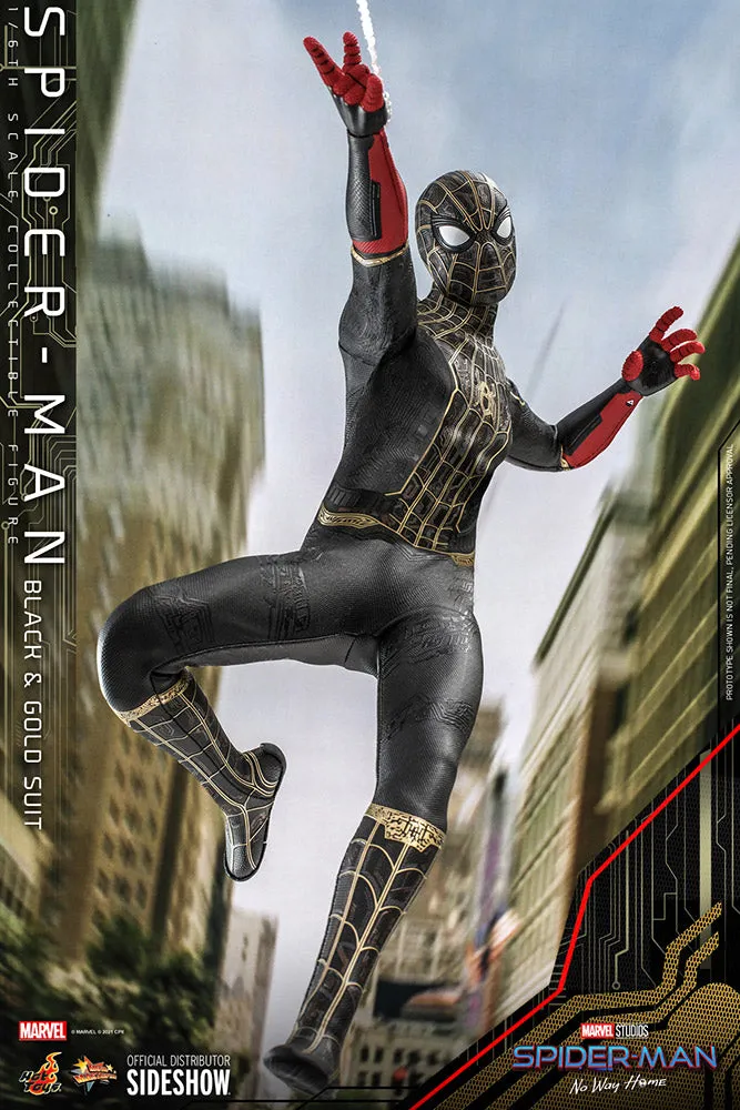 Hot Toys Movie Masterpiece 1/6 Scale Figure - Spider-Man (Black & Gold Suit) - Spider-Man: No Way Home