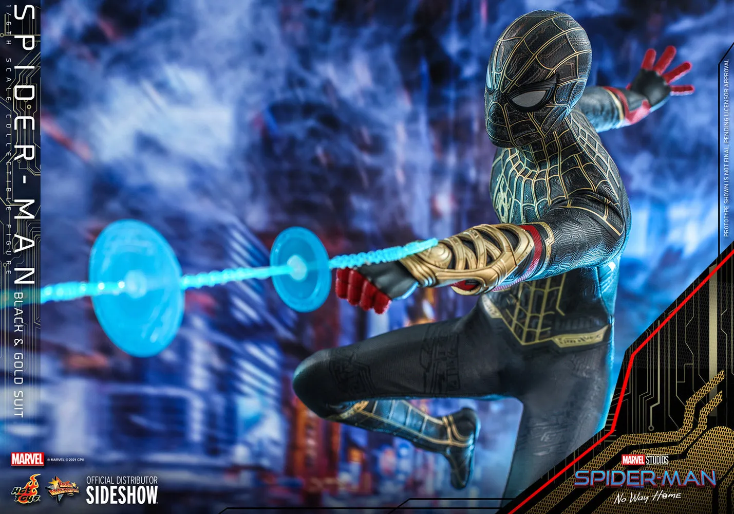 Hot Toys Movie Masterpiece 1/6 Scale Figure - Spider-Man (Black & Gold Suit) - Spider-Man: No Way Home