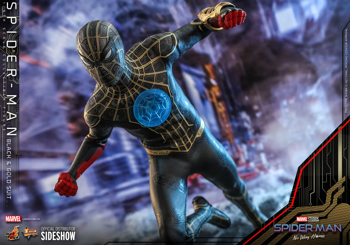 Hot Toys Movie Masterpiece 1/6 Scale Figure - Spider-Man (Black & Gold Suit) - Spider-Man: No Way Home