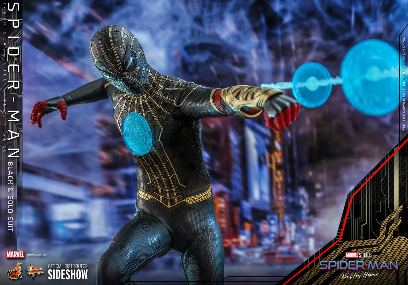 Hot Toys Movie Masterpiece 1/6 Scale Figure - Spider-Man (Black & Gold Suit) - Spider-Man: No Way Home