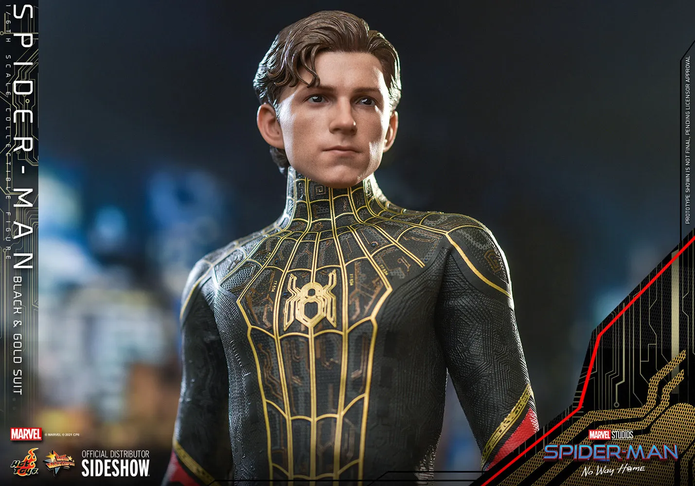 Hot Toys Movie Masterpiece 1/6 Scale Figure - Spider-Man (Black & Gold Suit) - Spider-Man: No Way Home