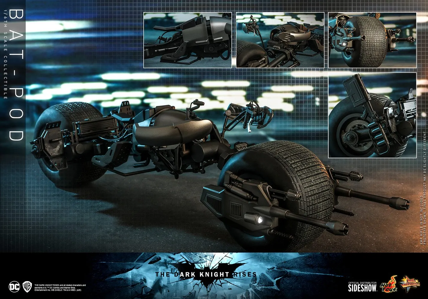 Hot Toys Movie Masterpiece 1/6 Scale Figure - The Dark Knight Rises - Batpod
