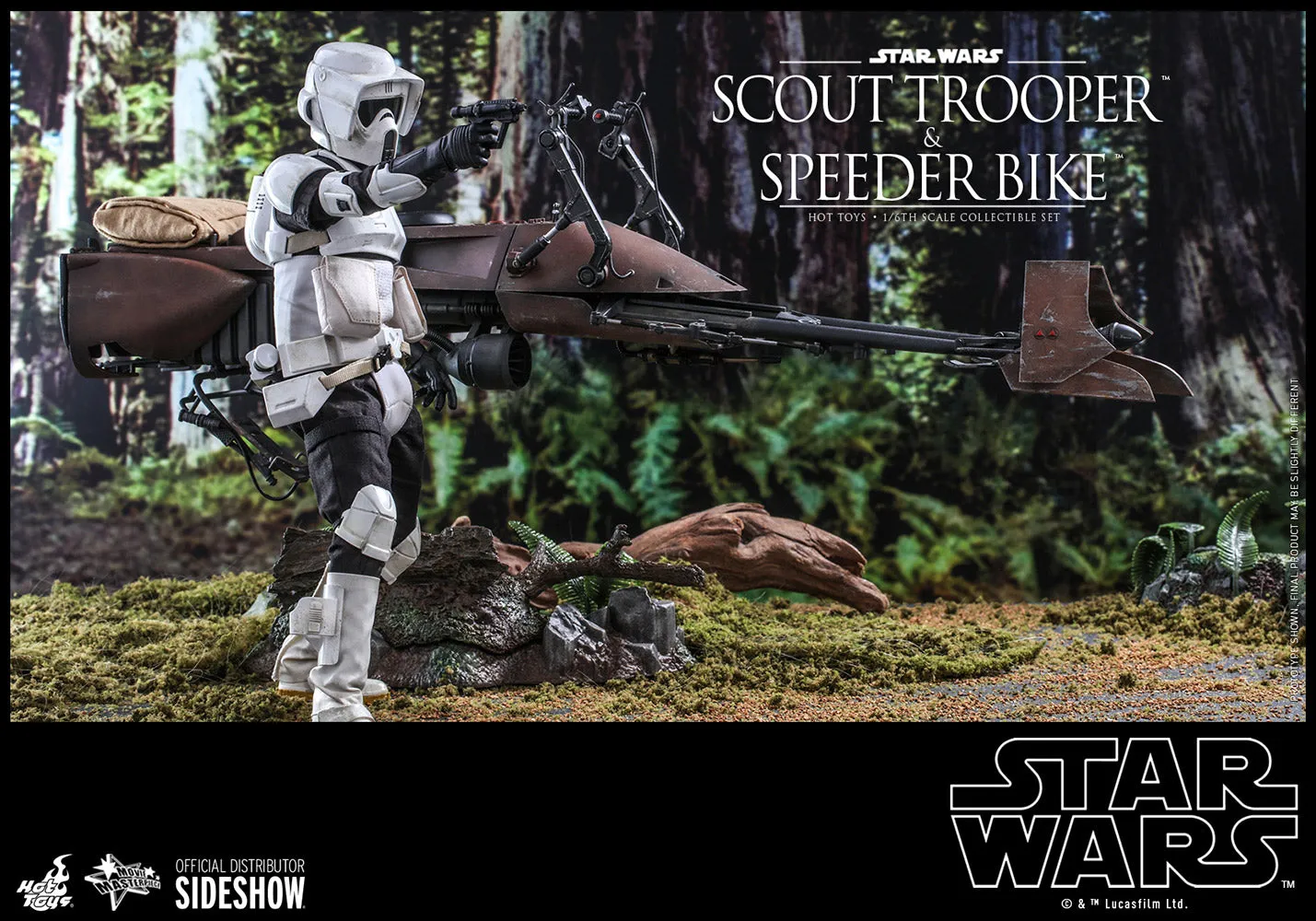 Hot Toys Movie Masterpiece - 1/6 Scale Scout Trooper and Speeder Bike (Episode VI: Return of the Jedi)