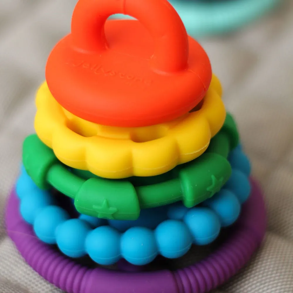 Jellystone Rainbow Stacker Teether Toy