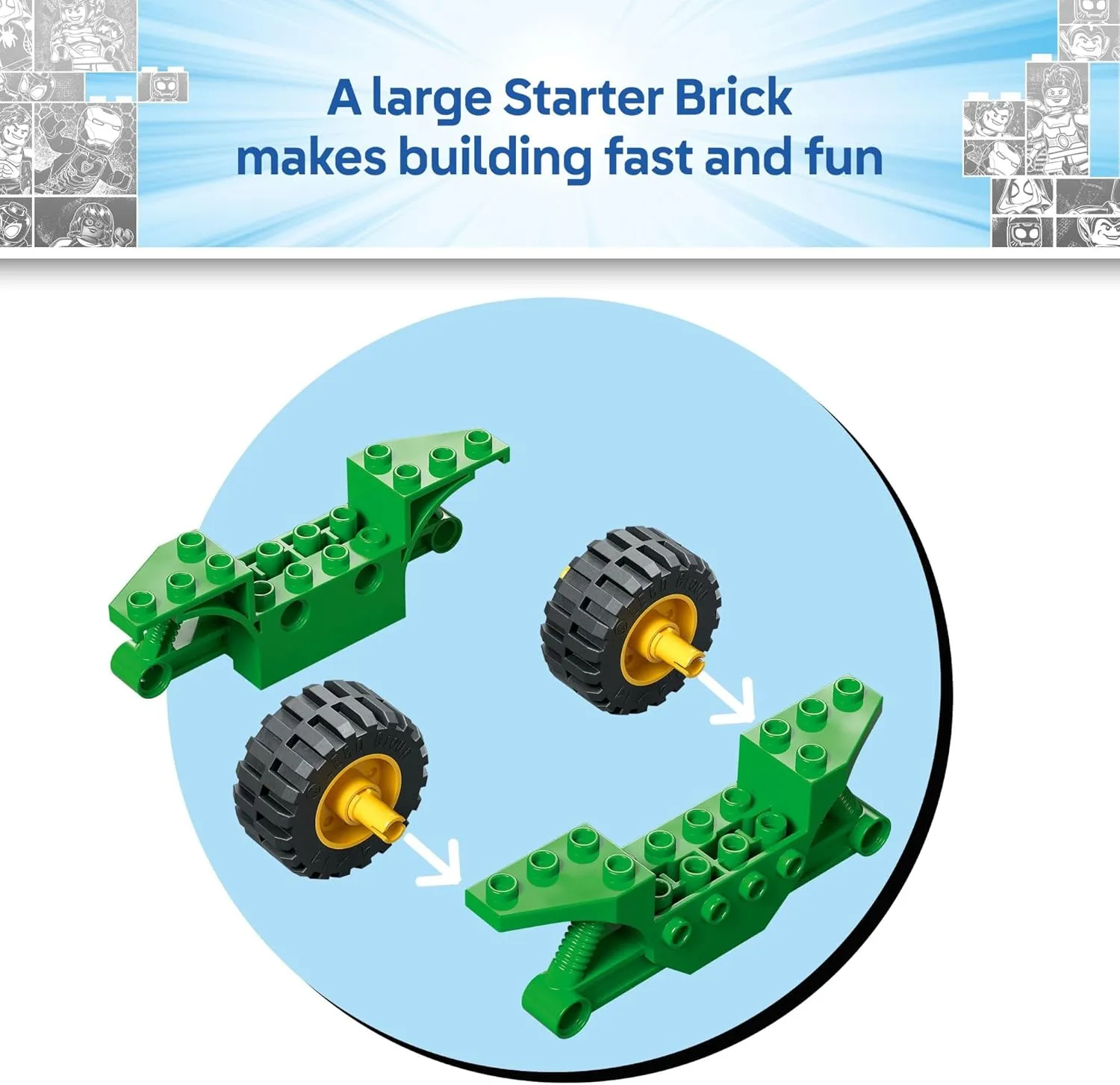 Lego 11198 - Marvel Spin and Electro Dinosaur Vehicle Chase