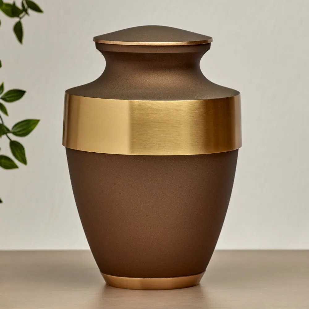 Lineas Bronze Cremation Urn In Large