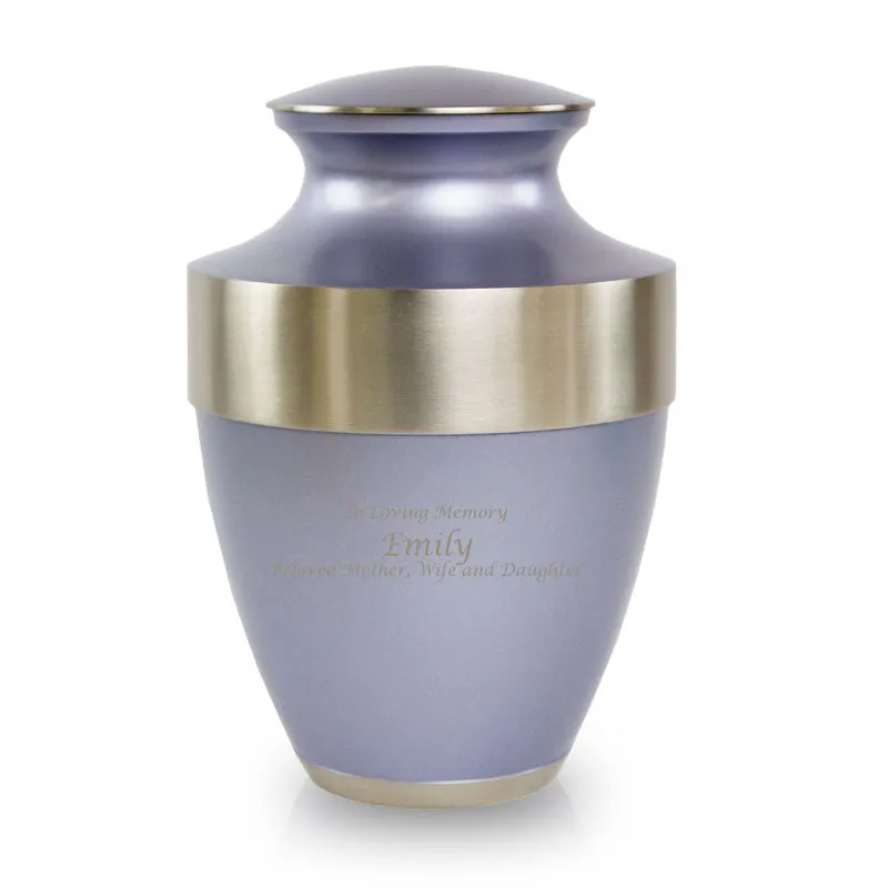 Lineas Lilac Cremation Urn In Large