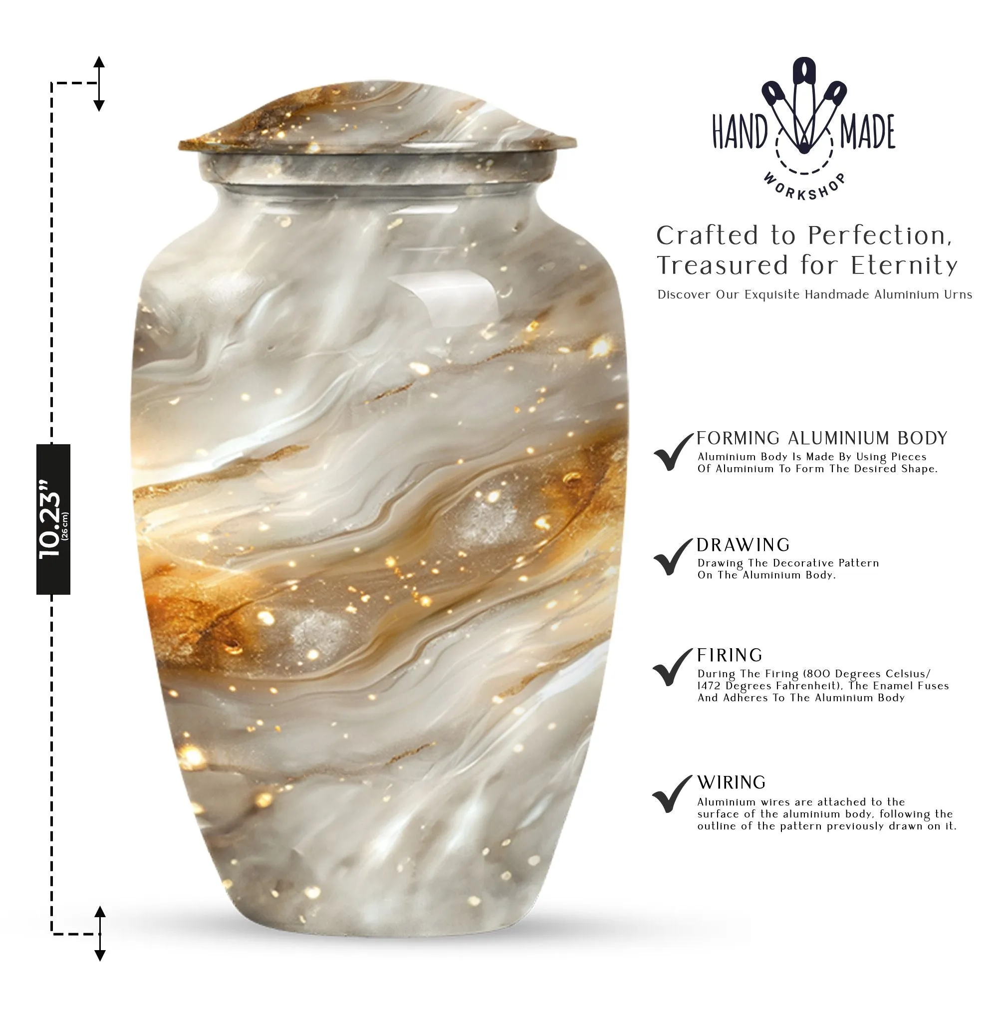 Luminous Spiral Memorial - Multicoloured Cremation Urn For Ashes