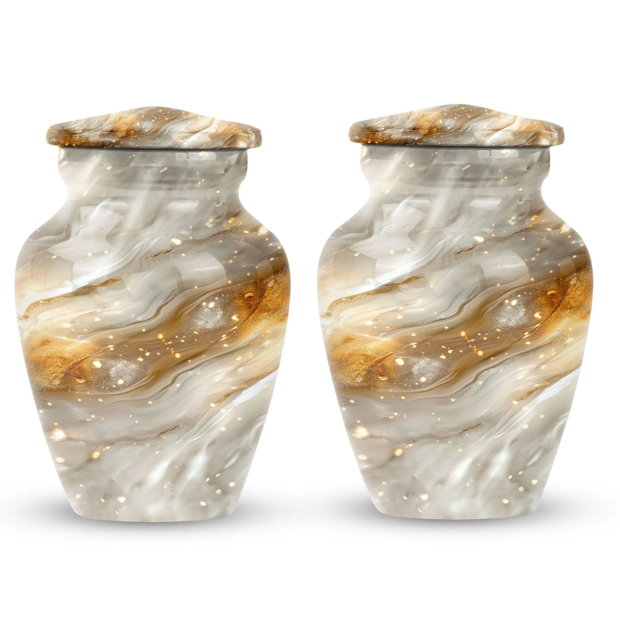 Luminous Spiral Memorial - Multicoloured Cremation Urn For Ashes