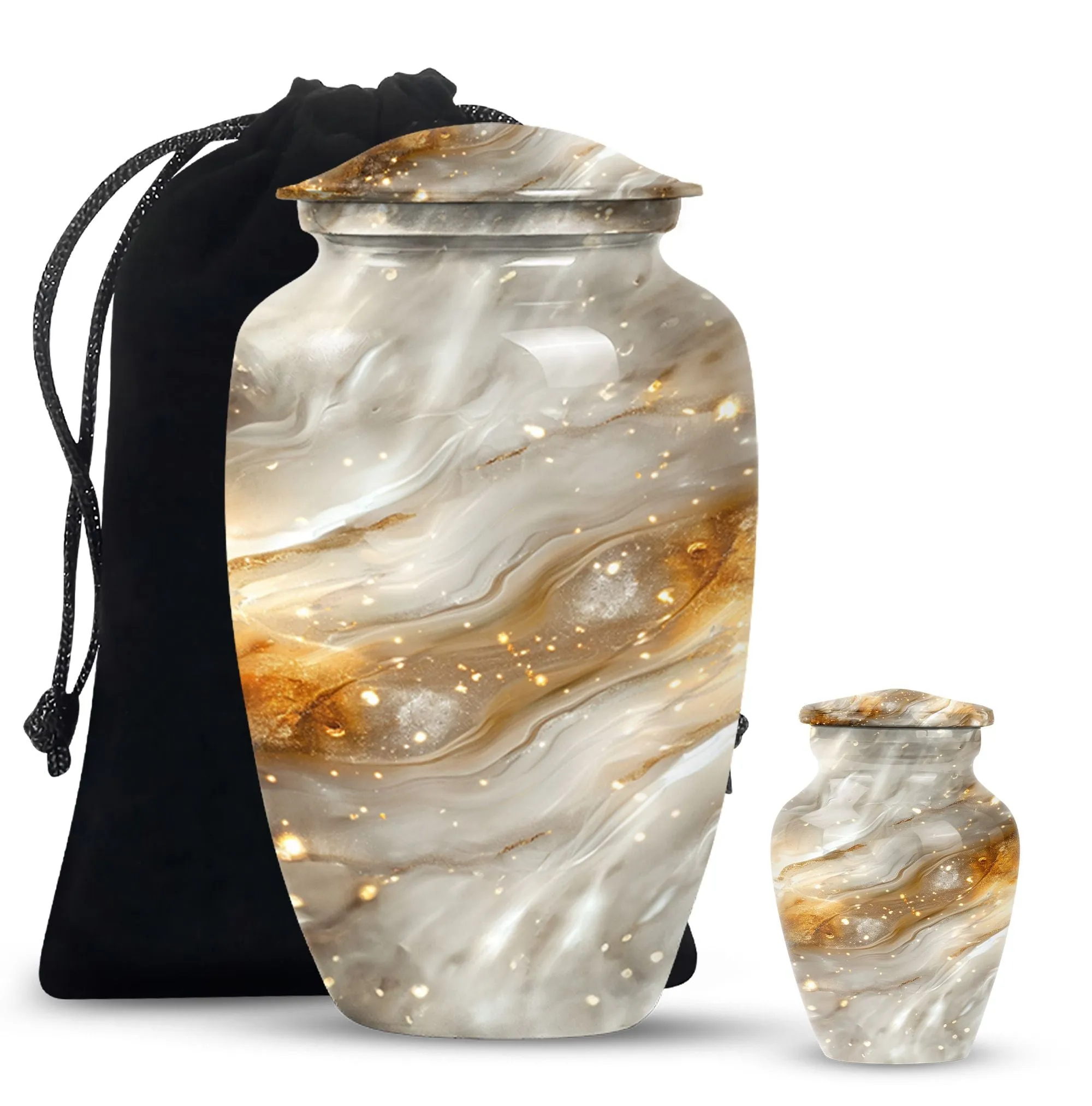 Luminous Spiral Memorial - Multicoloured Cremation Urn For Ashes