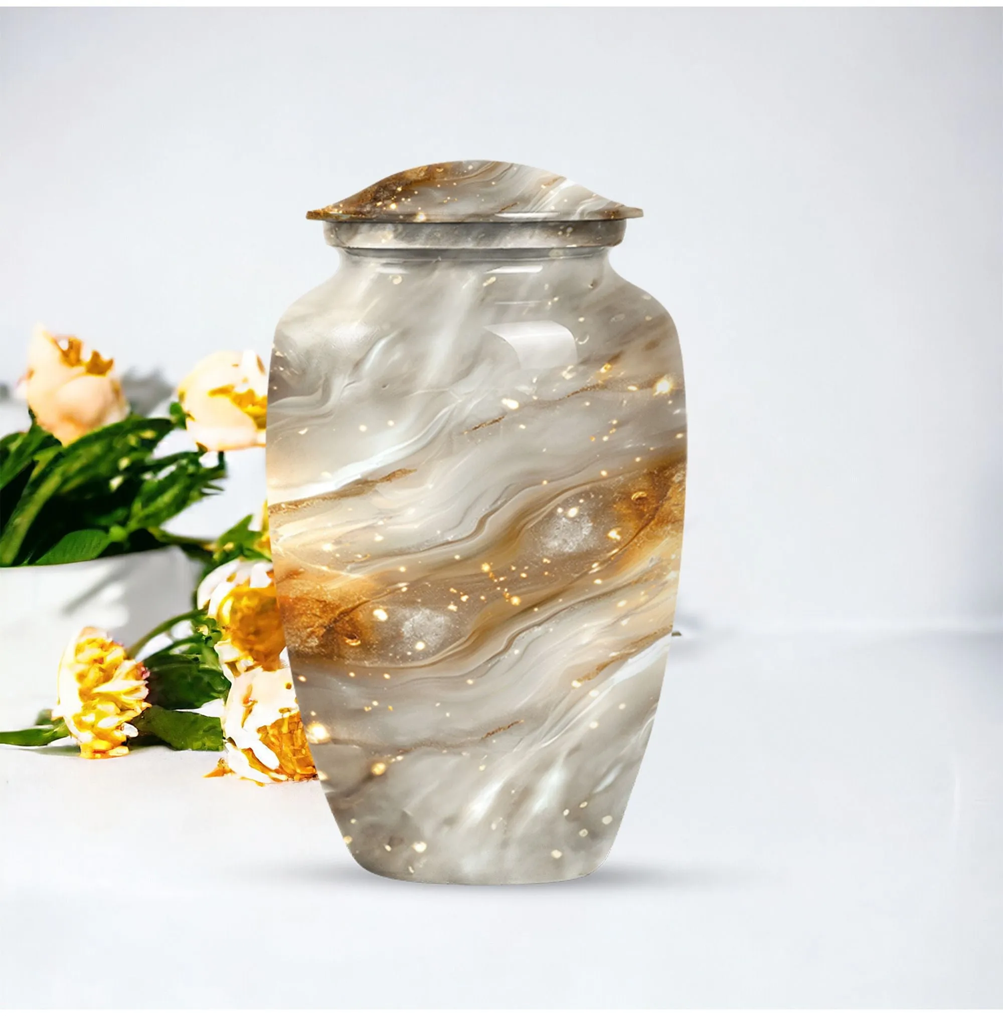 Luminous Spiral Memorial - Multicoloured Cremation Urn For Ashes