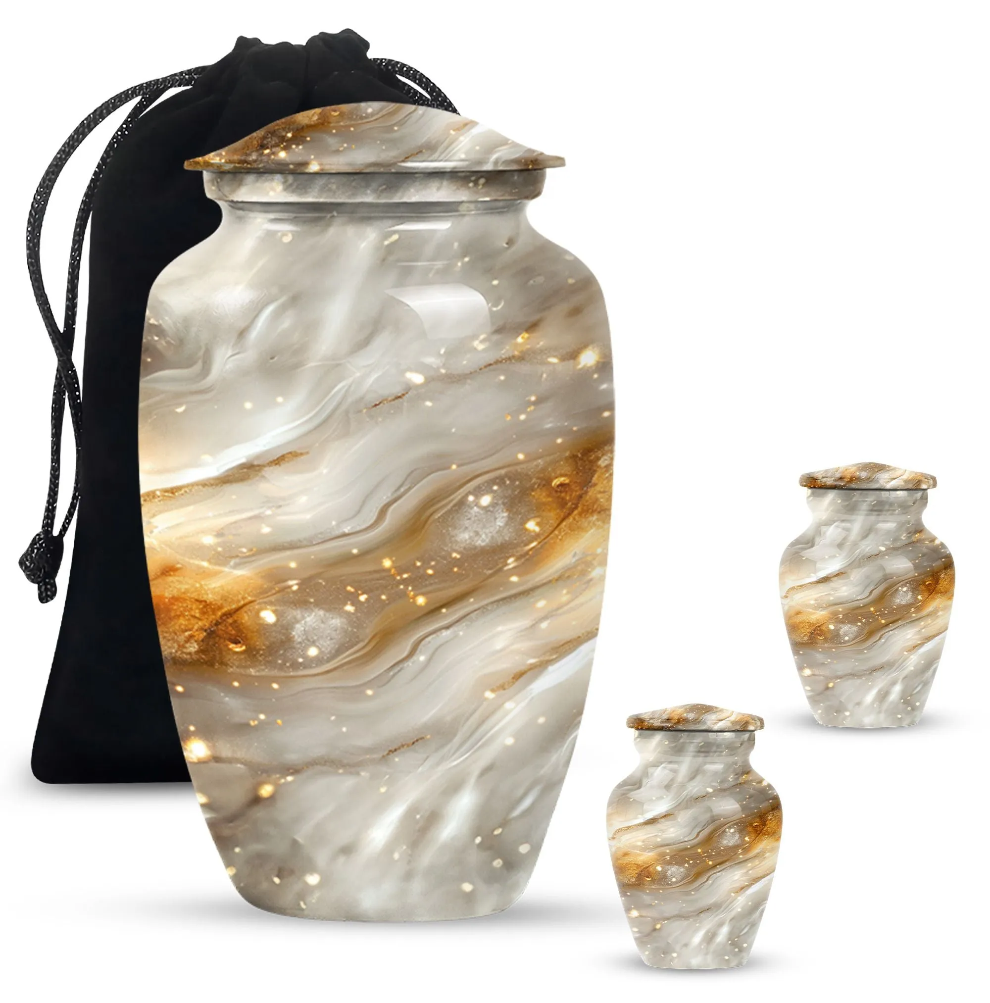 Luminous Spiral Memorial - Multicoloured Cremation Urn For Ashes