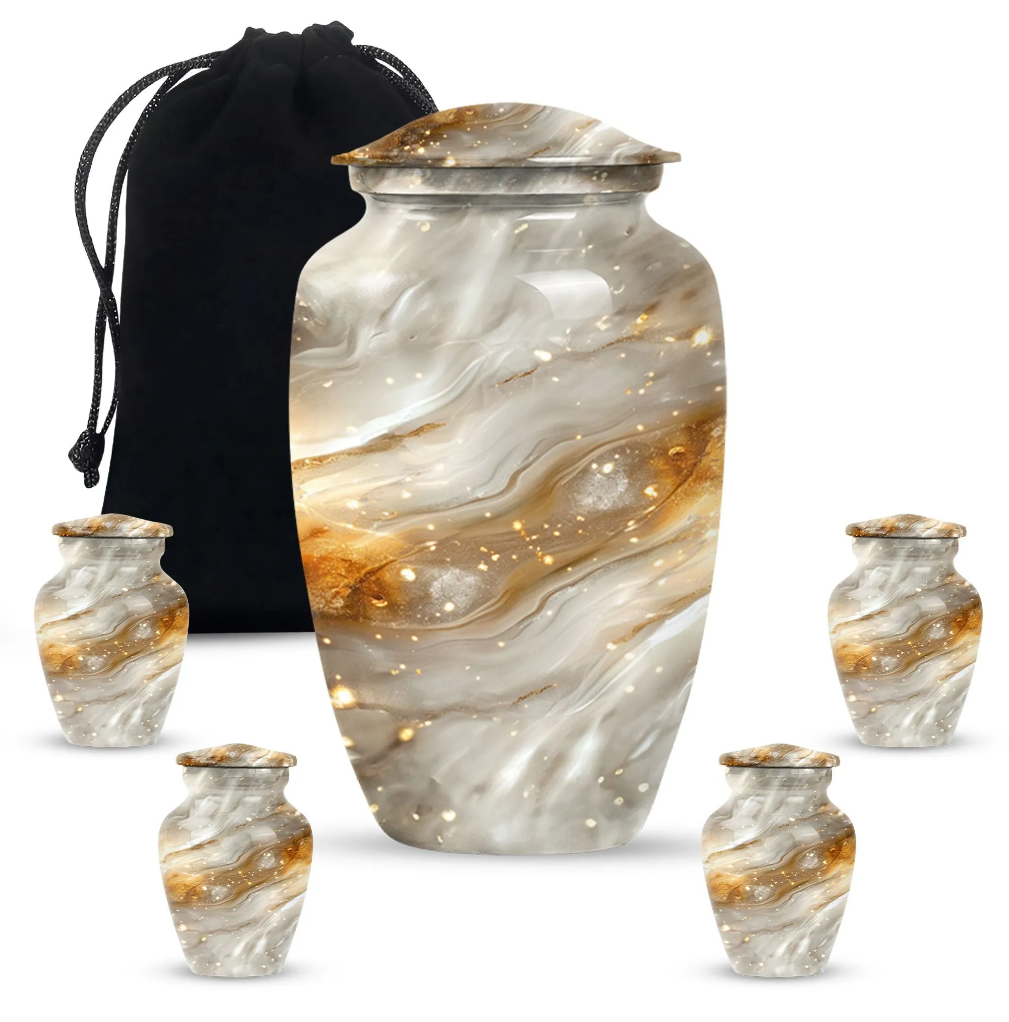 Luminous Spiral Memorial - Multicoloured Cremation Urn For Ashes