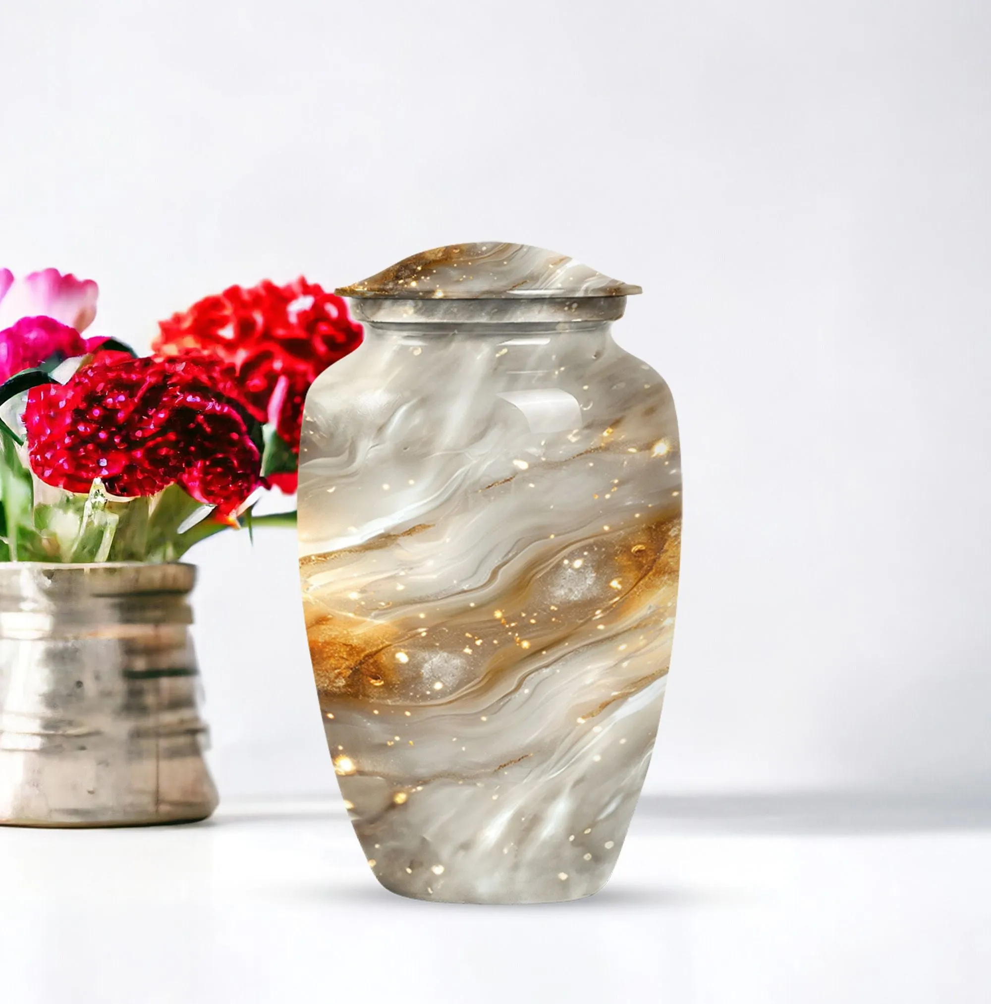 Luminous Spiral Memorial - Multicoloured Cremation Urn For Ashes