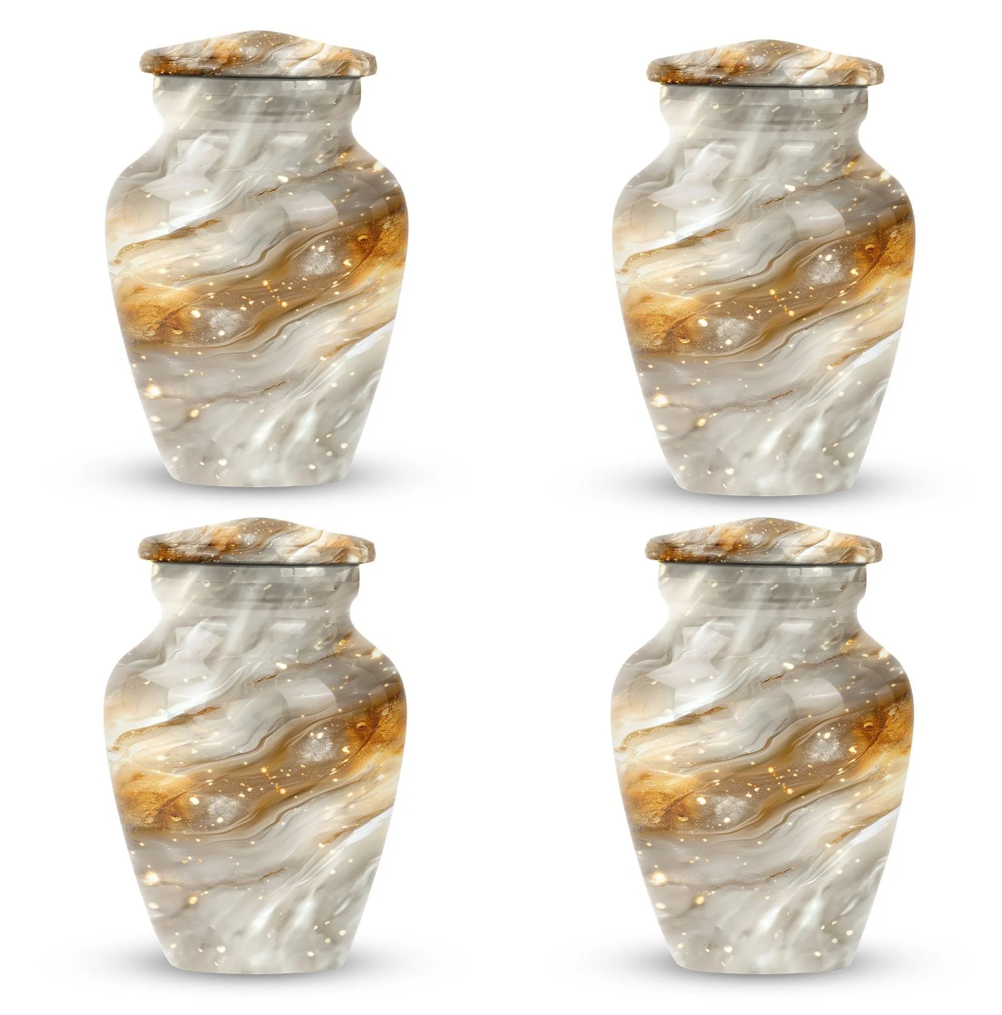 Luminous Spiral Memorial - Multicoloured Cremation Urn For Ashes