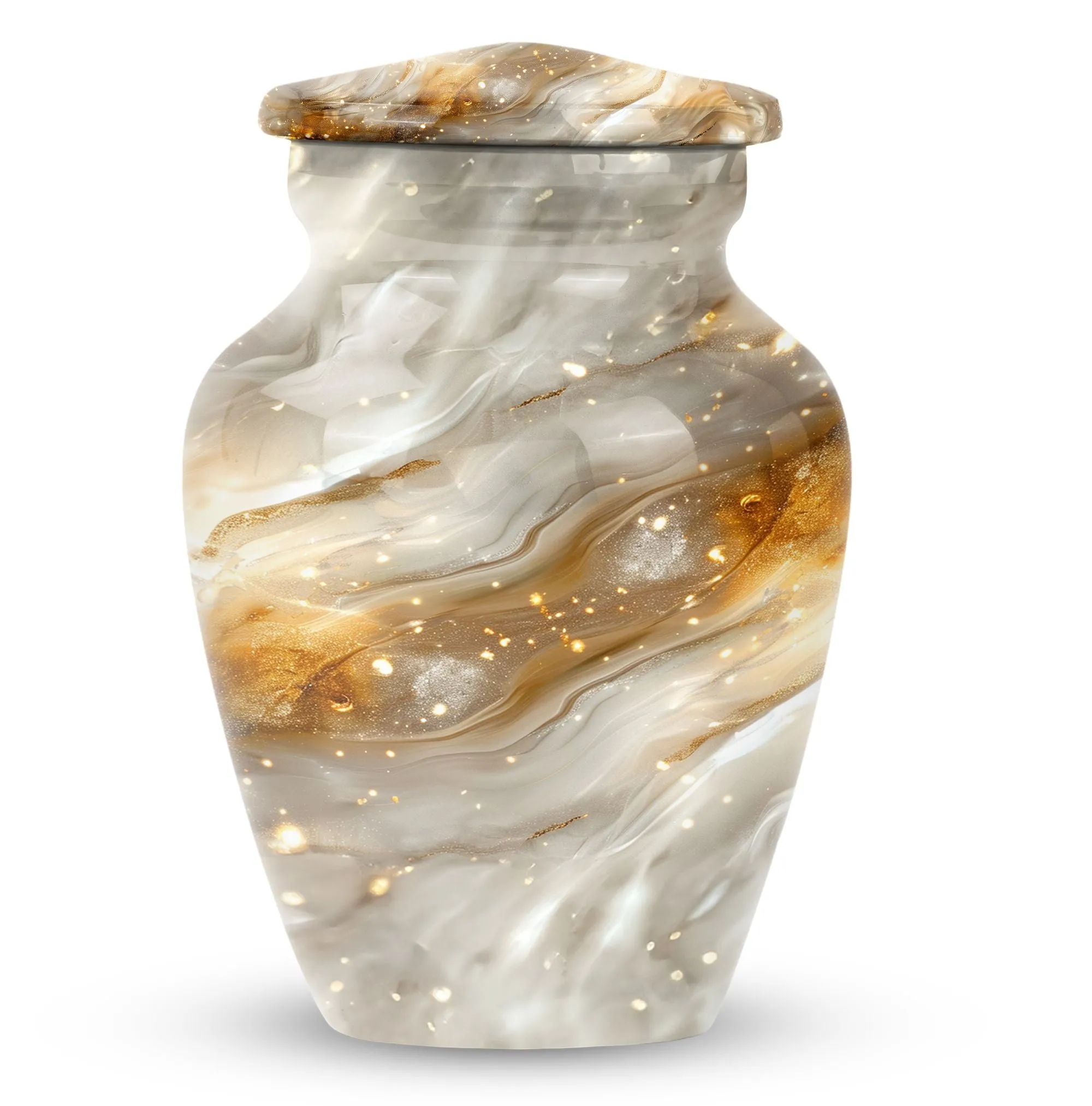 Luminous Spiral Memorial - Multicoloured Cremation Urn For Ashes