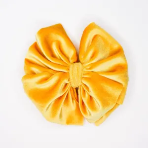 Marigold Messy Velvet Bow